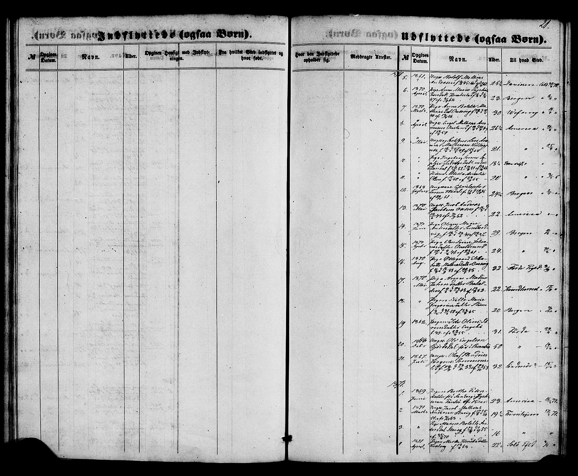 Kinn sokneprestembete, AV/SAB-A-80801/H/Haa/Haaa/L0015: Ministerialbok nr. A 15, 1860-1883, s. 21