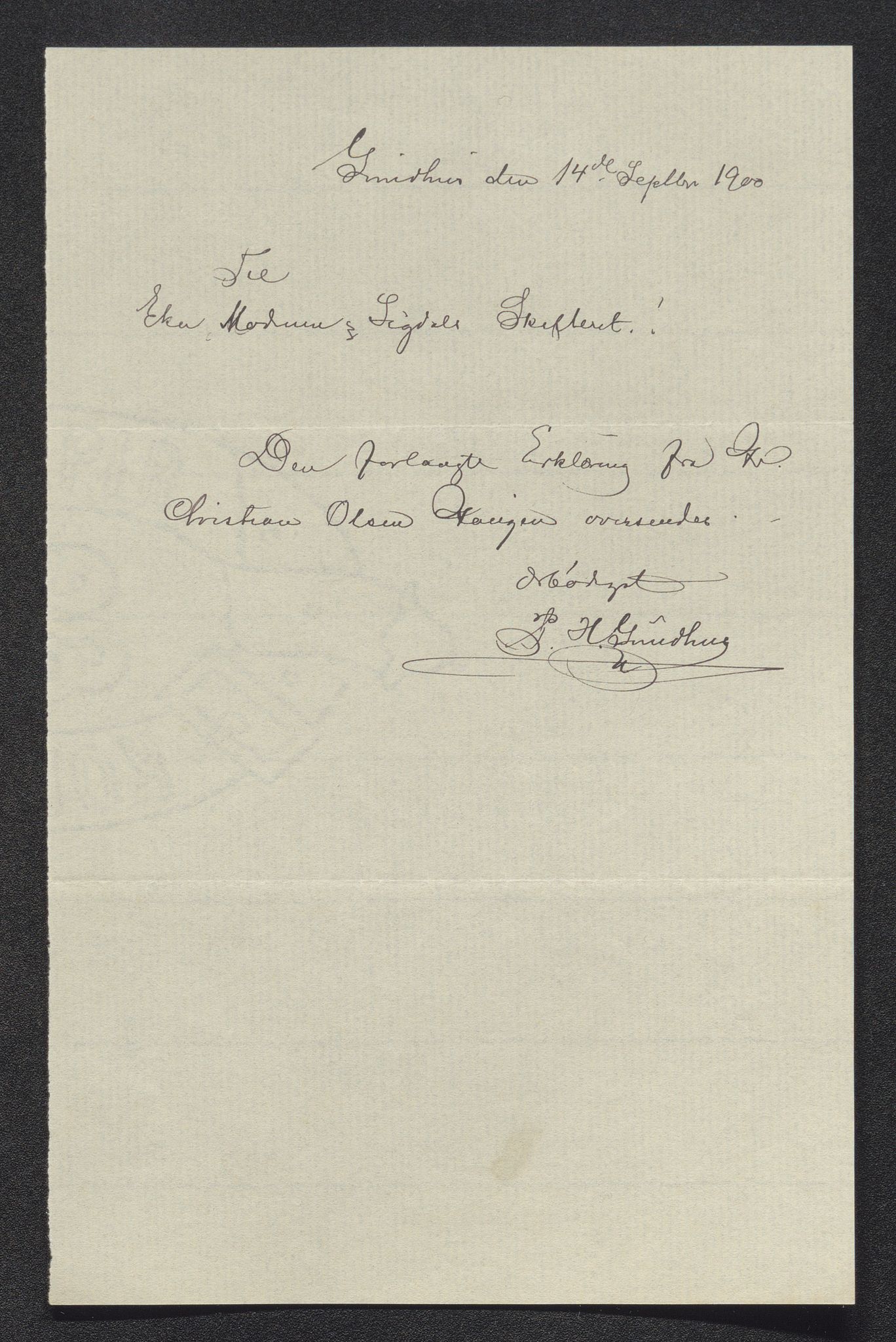 Eiker, Modum og Sigdal sorenskriveri, AV/SAKO-A-123/H/Ha/Hab/L0027: Dødsfallsmeldinger, 1900, s. 320