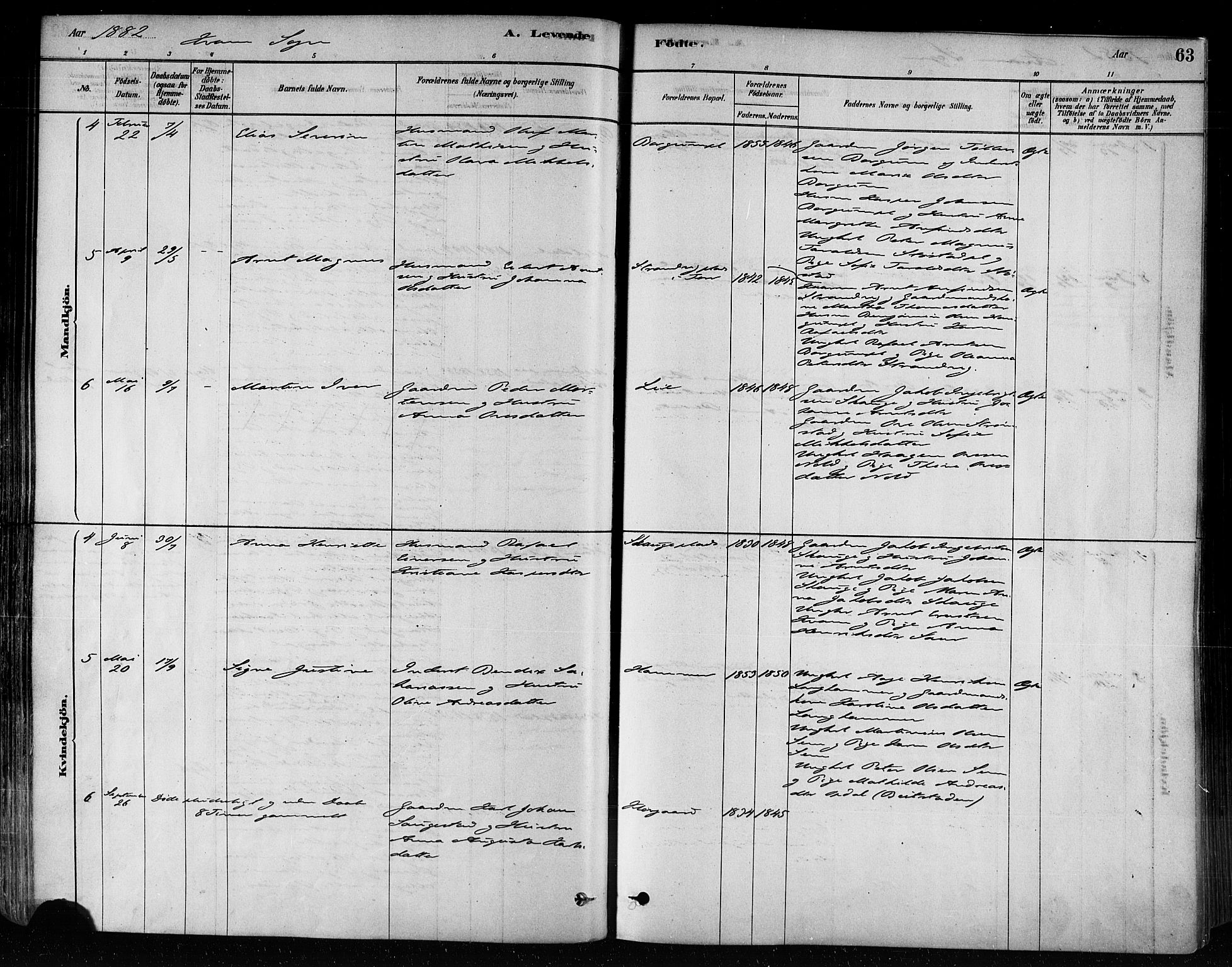Ministerialprotokoller, klokkerbøker og fødselsregistre - Nord-Trøndelag, SAT/A-1458/746/L0449: Ministerialbok nr. 746A07 /2, 1878-1899, s. 63