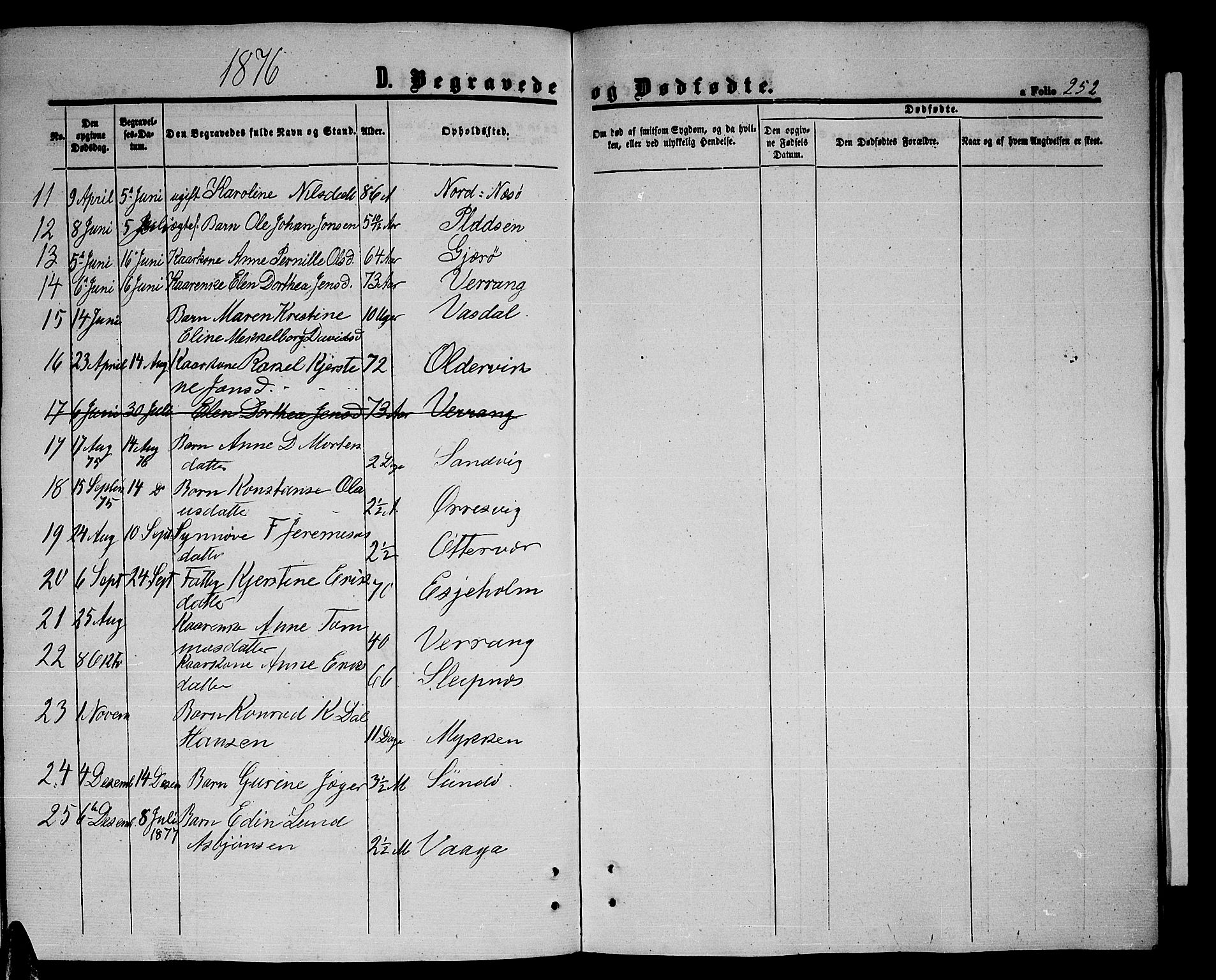 Ministerialprotokoller, klokkerbøker og fødselsregistre - Nordland, AV/SAT-A-1459/841/L0619: Klokkerbok nr. 841C03, 1856-1876, s. 252