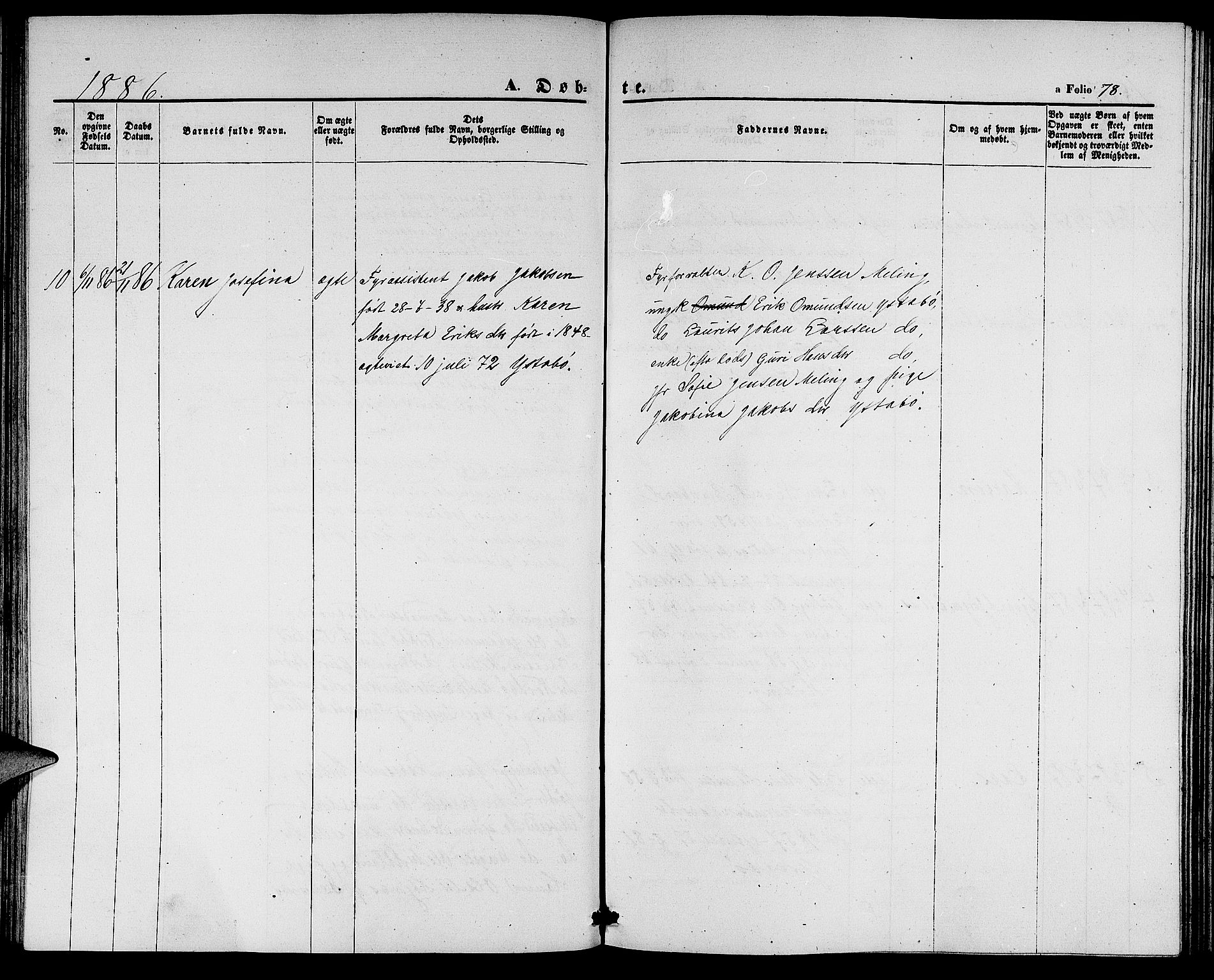 Rennesøy sokneprestkontor, AV/SAST-A -101827/H/Ha/Hab/L0003: Klokkerbok nr. B 3, 1855-1888, s. 78