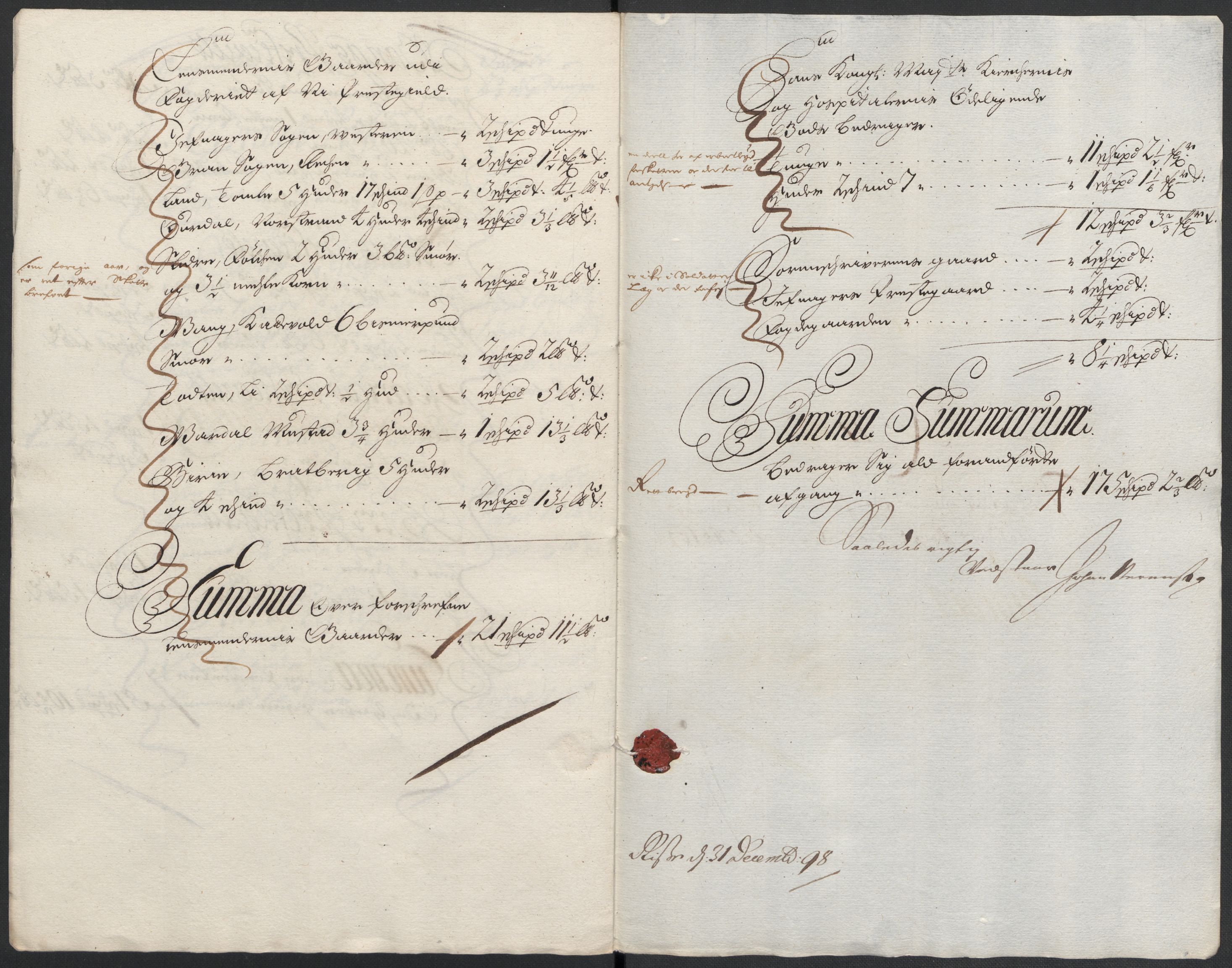 Rentekammeret inntil 1814, Reviderte regnskaper, Fogderegnskap, RA/EA-4092/R18/L1296: Fogderegnskap Hadeland, Toten og Valdres, 1698, s. 225