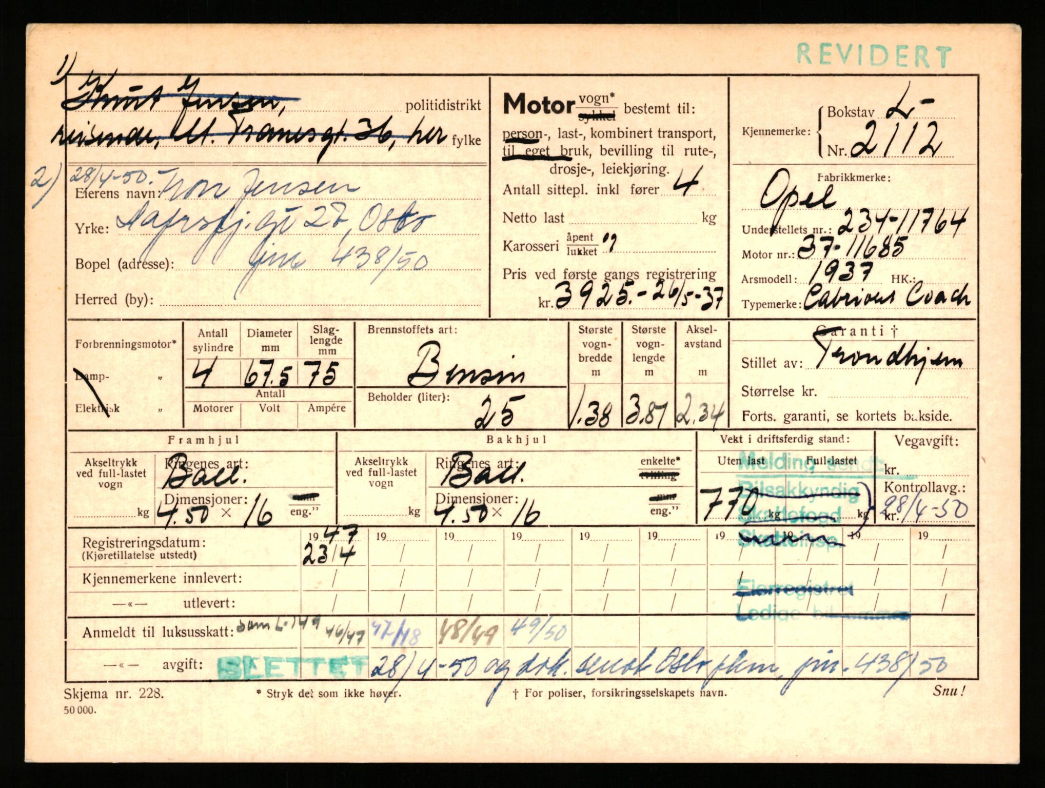 Stavanger trafikkstasjon, AV/SAST-A-101942/0/F/L0006: L-1700 - L-2149, 1930-1971, s. 1877