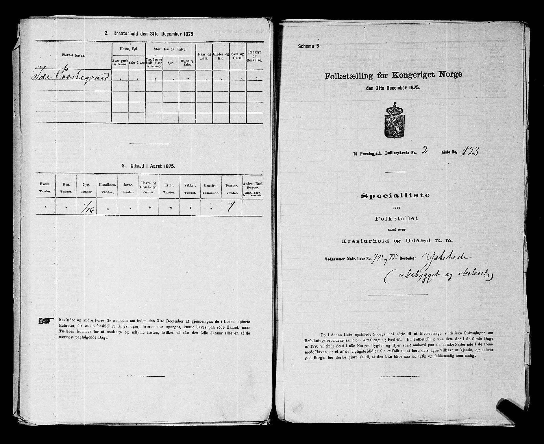 RA, Folketelling 1875 for 0117P Idd prestegjeld, 1875, s. 391