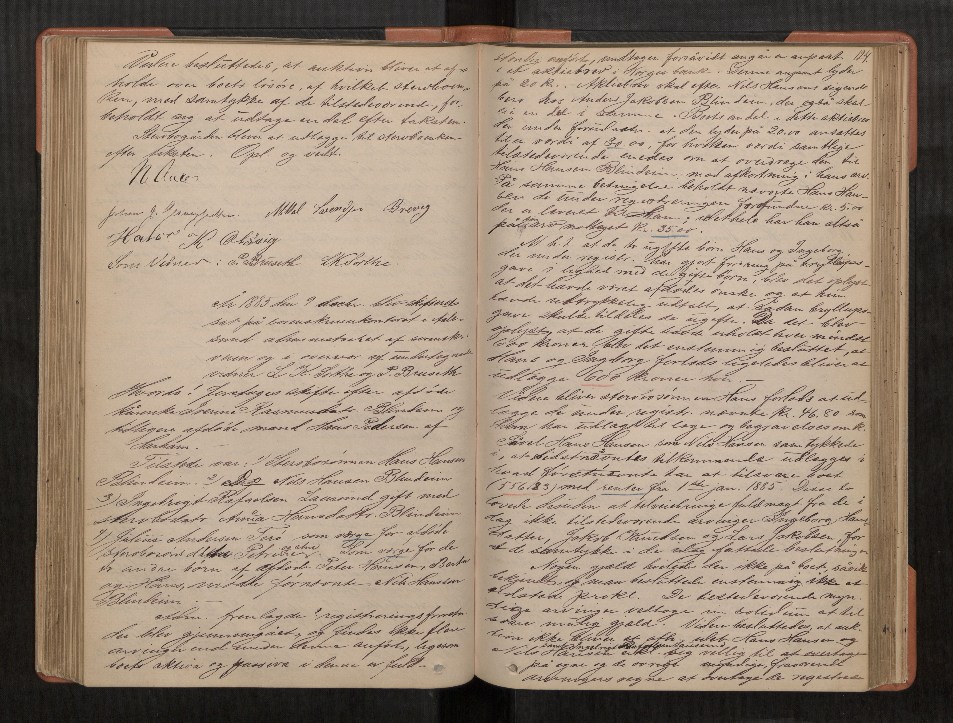 Nordre Sunnmøre sorenskriveri, AV/SAT-A-0006/1/3/3B/L0002: Skiftebehandlingsprotokoll 2, 1877-1892, s. 124