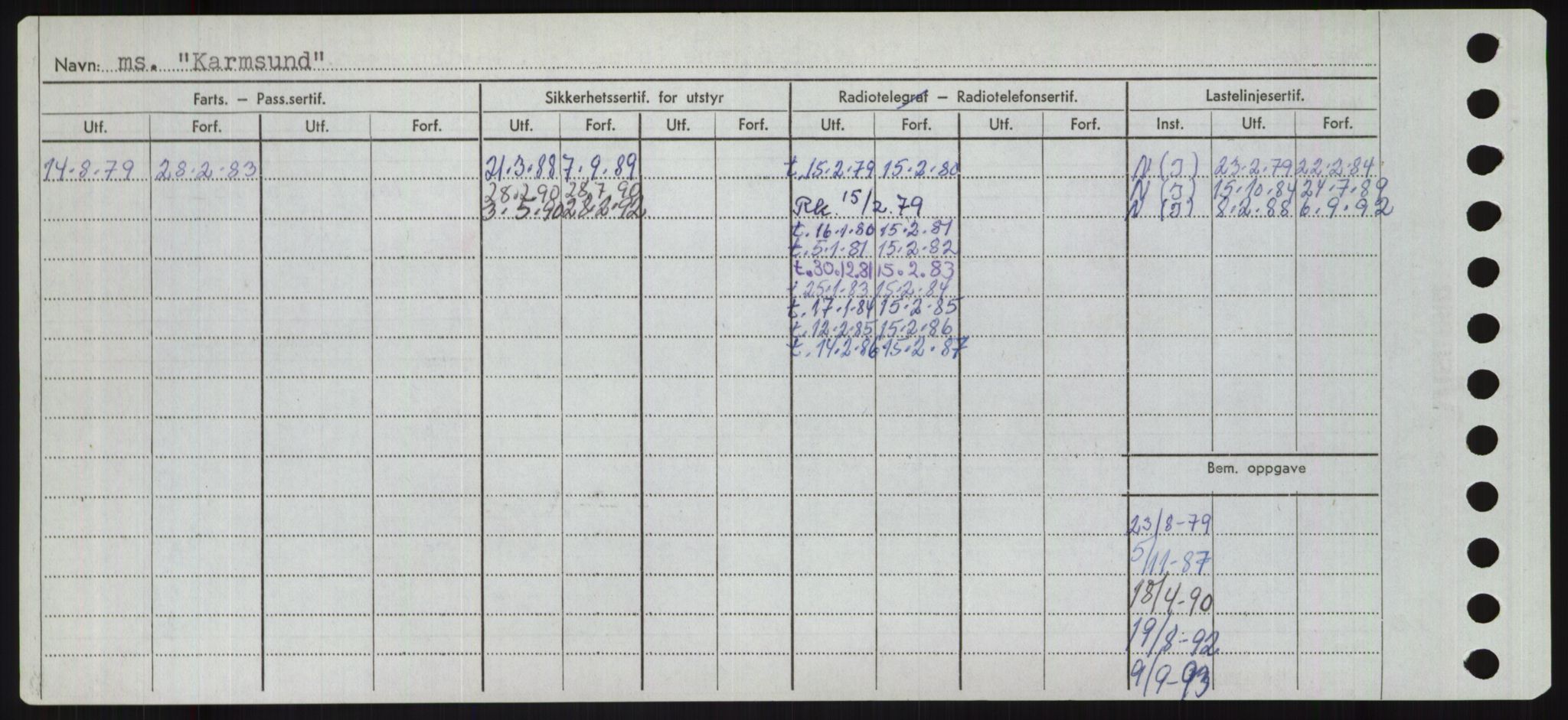 Sjøfartsdirektoratet med forløpere, Skipsmålingen, RA/S-1627/H/Ha/L0003/0001: Fartøy, Hilm-Mar / Fartøy, Hilm-Kol, s. 706