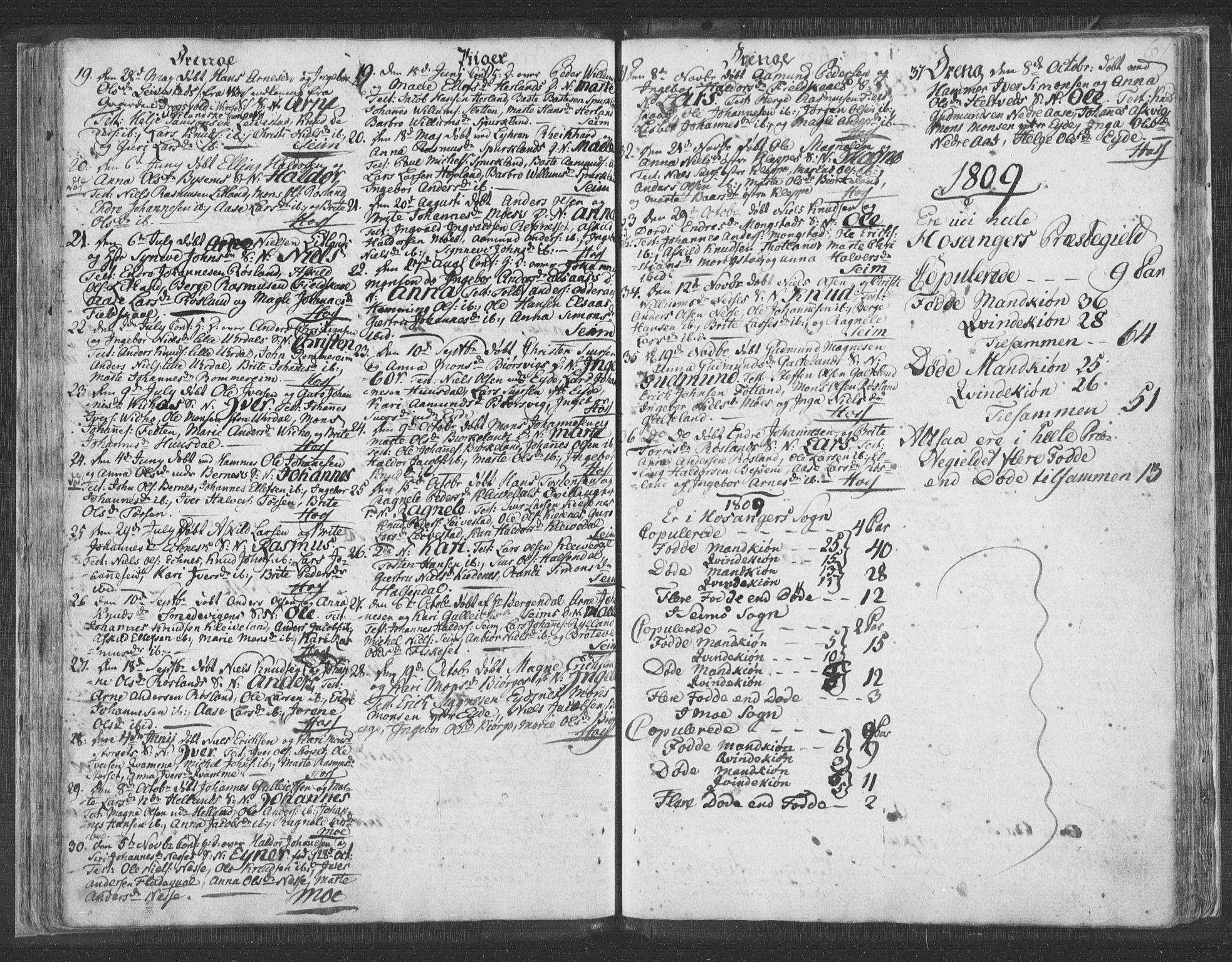 Hosanger sokneprestembete, AV/SAB-A-75801/H/Haa: Ministerialbok nr. A 3, 1793-1811, s. 60b-61a