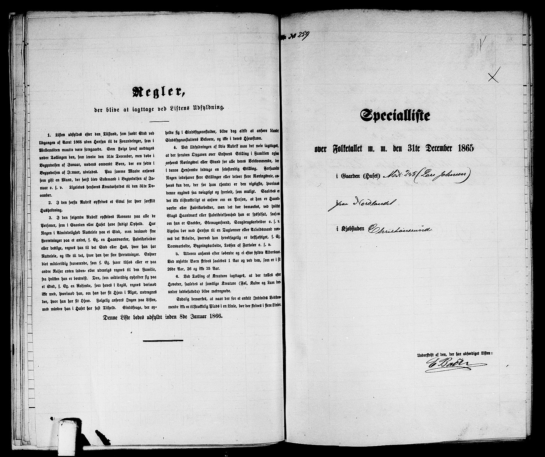 RA, Folketelling 1865 for 1503B Kristiansund prestegjeld, Kristiansund kjøpstad, 1865, s. 531