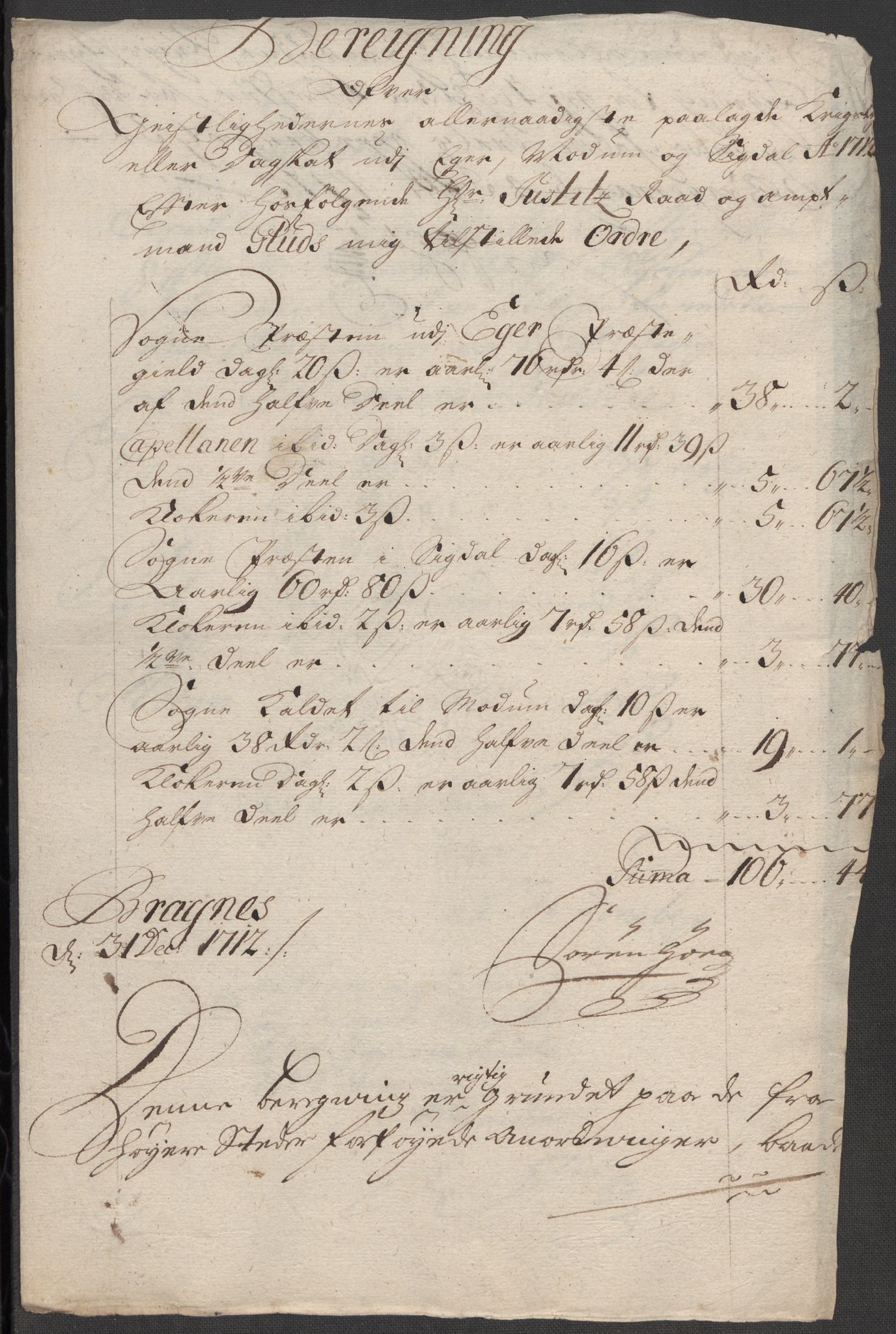 Rentekammeret inntil 1814, Reviderte regnskaper, Fogderegnskap, AV/RA-EA-4092/R31/L1707: Fogderegnskap Hurum, Røyken, Eiker, Lier og Buskerud, 1712, s. 234