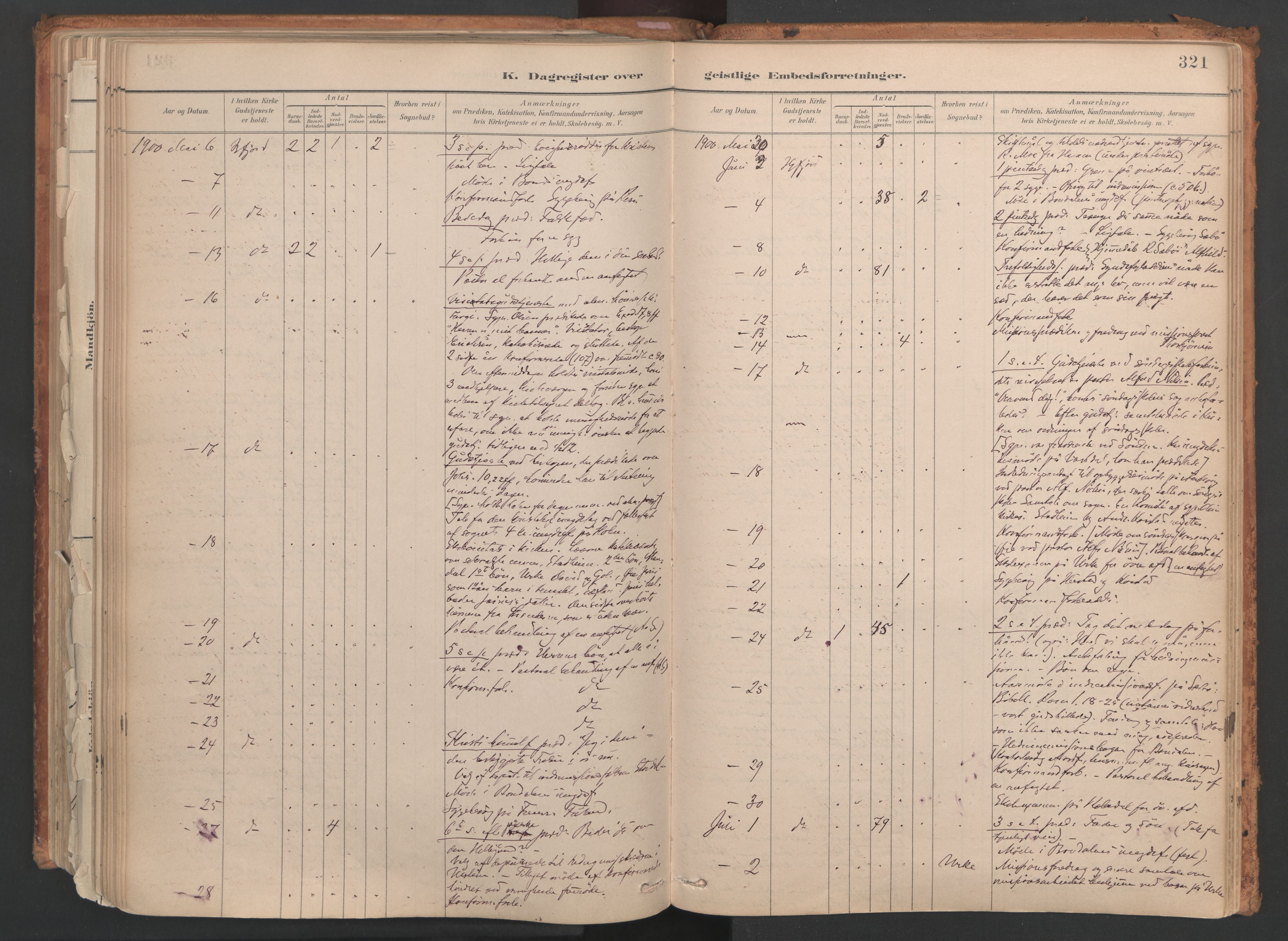 Ministerialprotokoller, klokkerbøker og fødselsregistre - Møre og Romsdal, AV/SAT-A-1454/515/L0211: Ministerialbok nr. 515A07, 1886-1910, s. 321