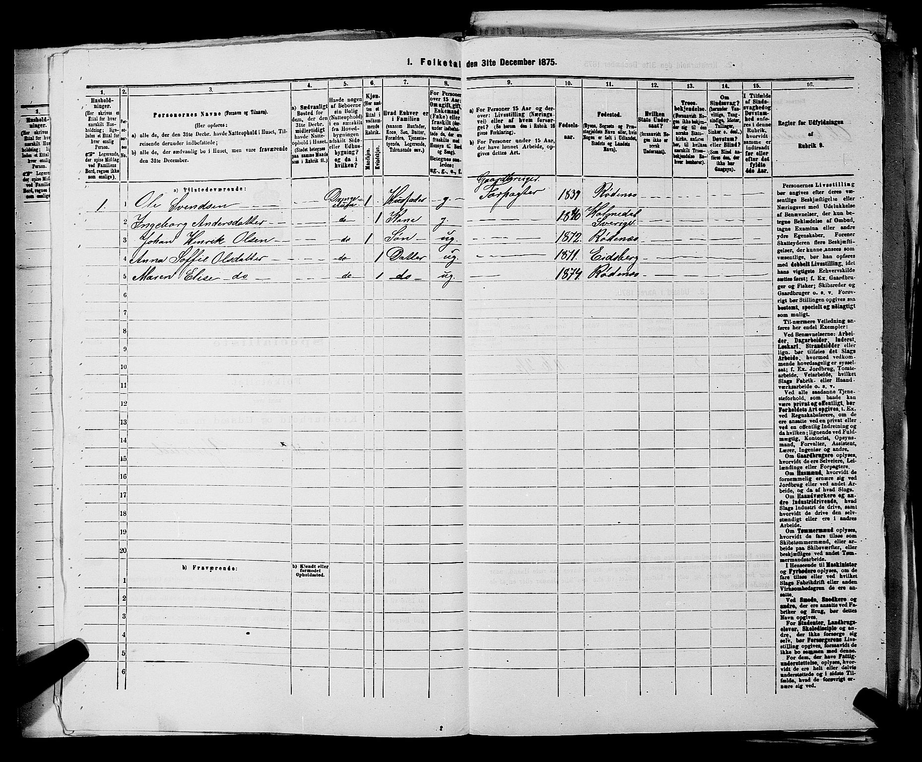RA, Folketelling 1875 for 0120P Rødenes prestegjeld, 1875, s. 362