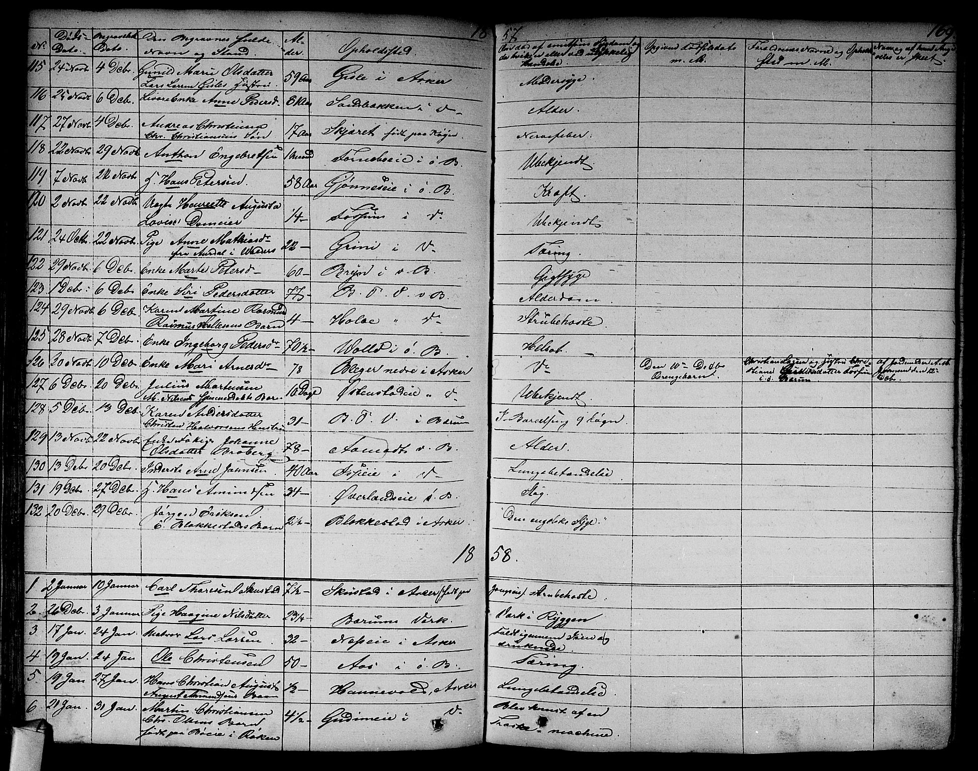 Asker prestekontor Kirkebøker, AV/SAO-A-10256a/F/Fa/L0011: Ministerialbok nr. I 11, 1825-1878, s. 169