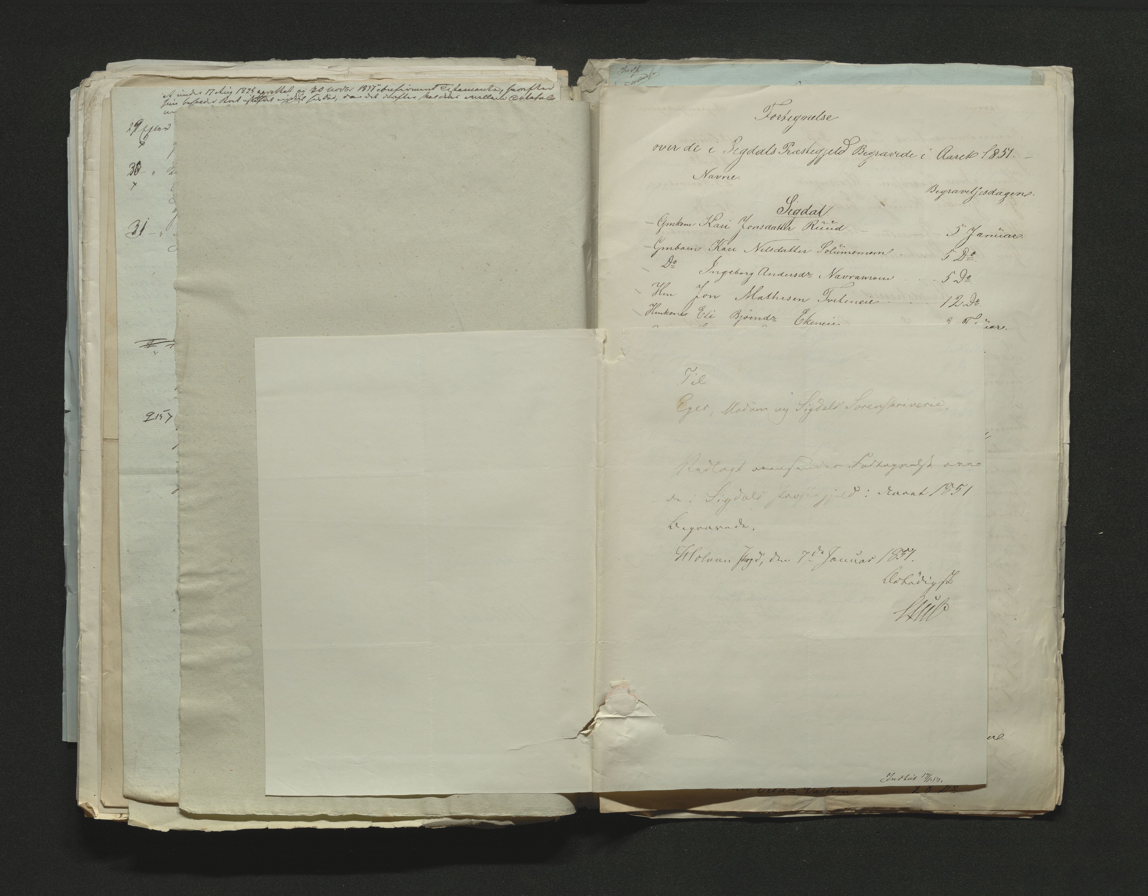 Eiker, Modum og Sigdal sorenskriveri, AV/SAKO-A-123/H/Ha/Hab/L0008: Dødsfallsmeldinger, 1850-1853