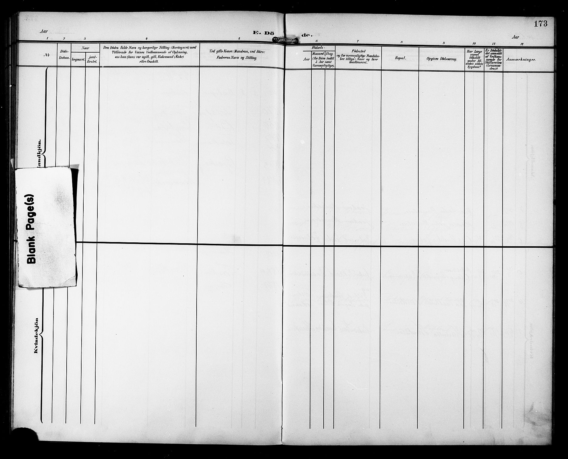 Berg sokneprestkontor, AV/SATØ-S-1318/G/Ga/Gab/L0013klokker: Klokkerbok nr. 13, 1902-1922, s. 173