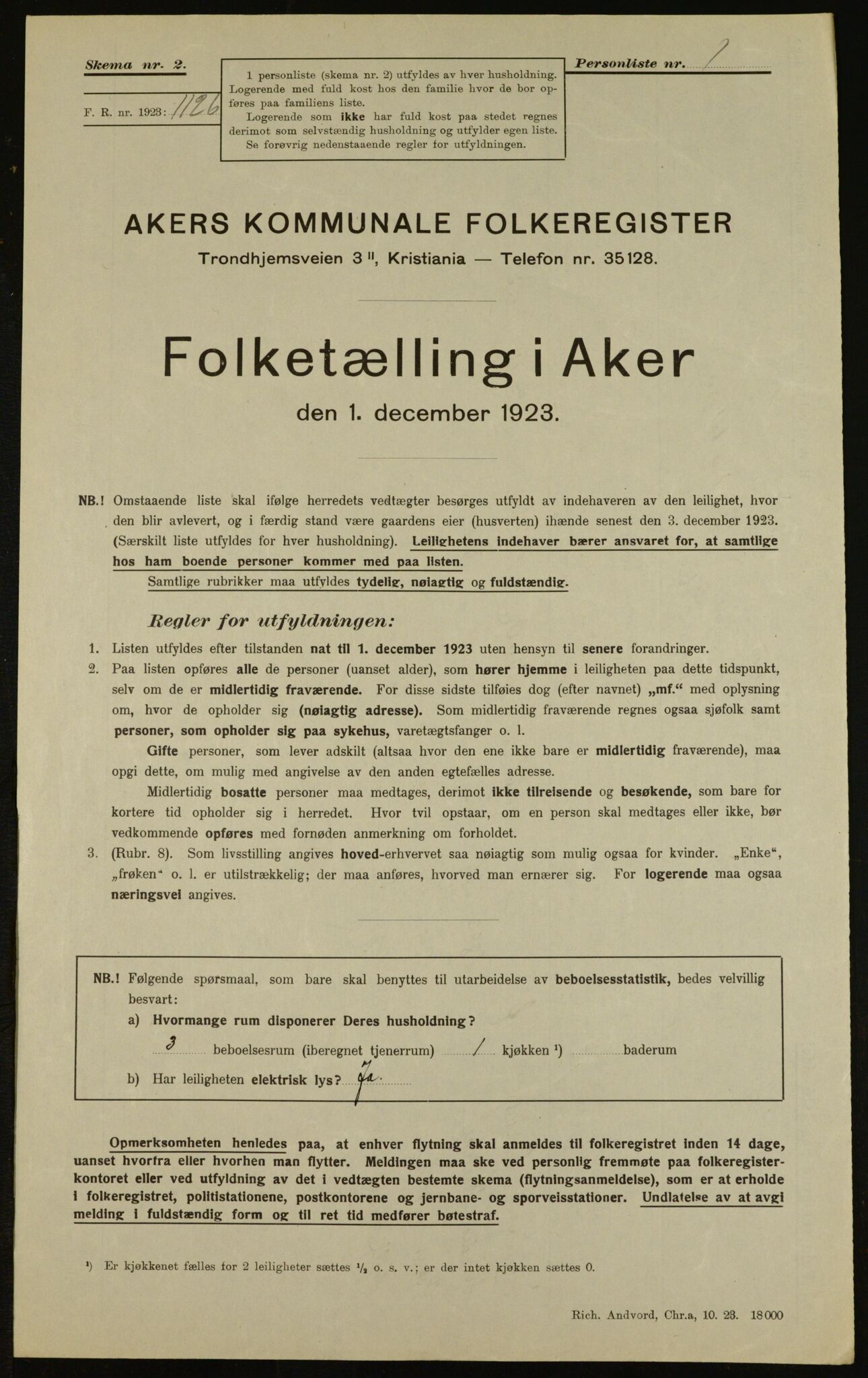 , Kommunal folketelling 1.12.1923 for Aker, 1923, s. 6780