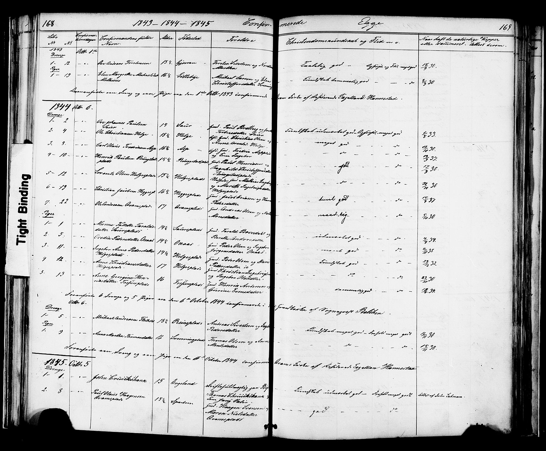 Ministerialprotokoller, klokkerbøker og fødselsregistre - Nord-Trøndelag, SAT/A-1458/739/L0367: Ministerialbok nr. 739A01 /3, 1838-1868, s. 168-169