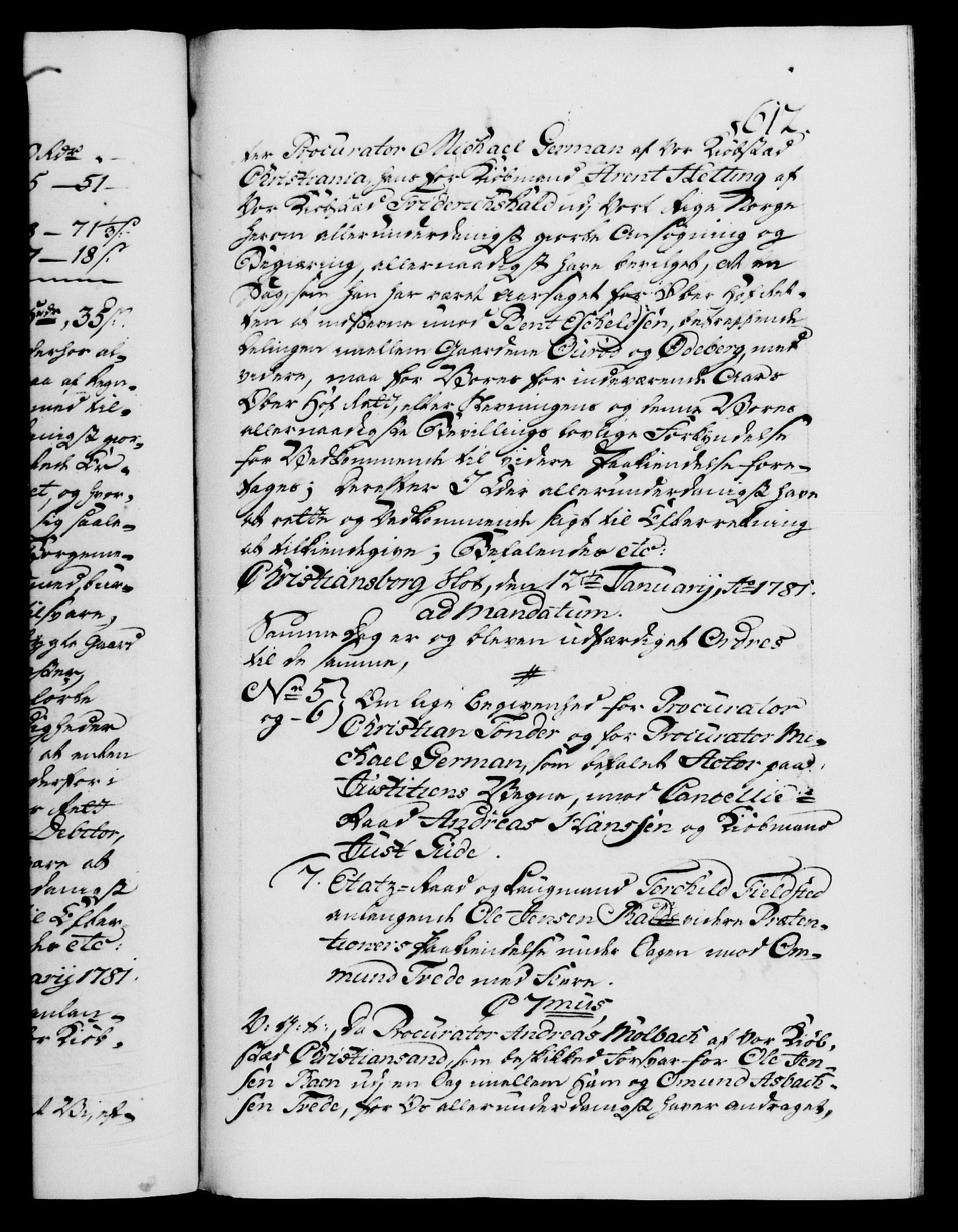 Danske Kanselli 1572-1799, AV/RA-EA-3023/F/Fc/Fca/Fcab/L0042: Norske tegnelser, 1777-1781, s. 612a