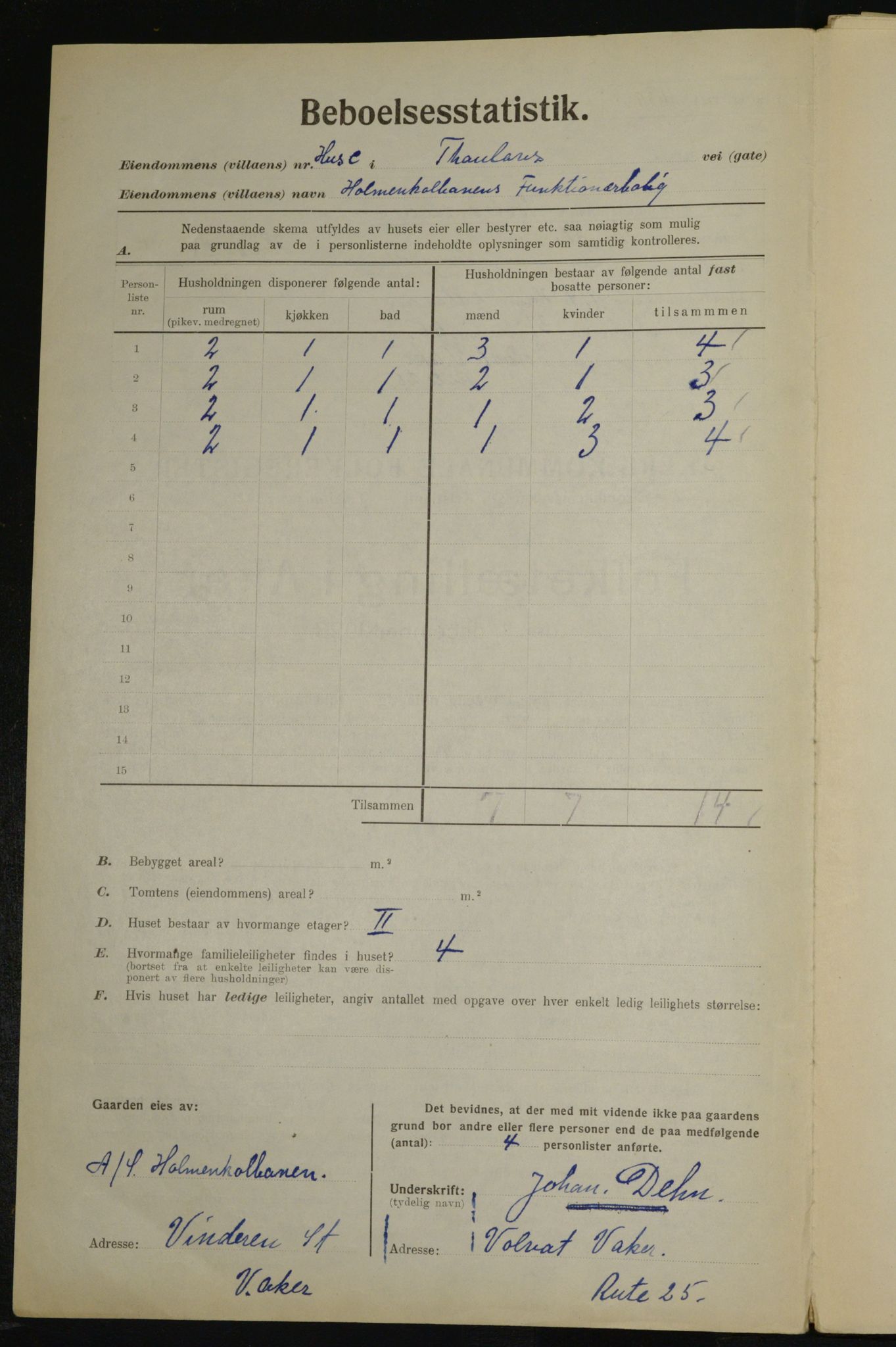 , Kommunal folketelling 1.12.1923 for Aker, 1923, s. 19325