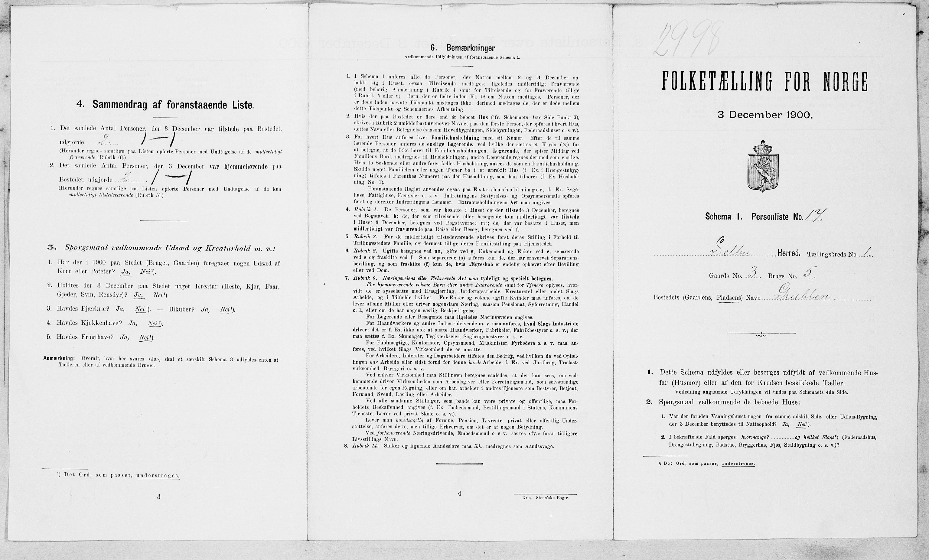 SAT, Folketelling 1900 for 1664 Selbu herred, 1900, s. 72