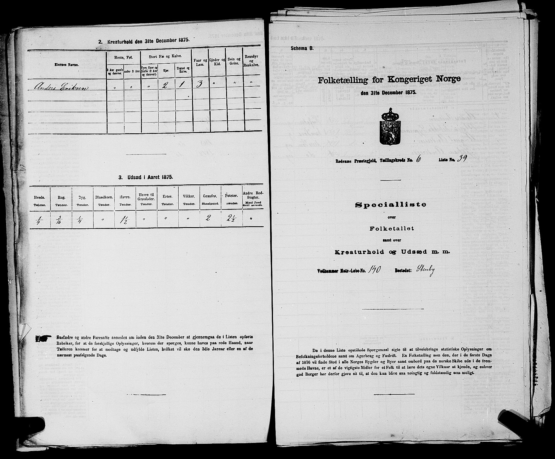 RA, Folketelling 1875 for 0120P Rødenes prestegjeld, 1875, s. 812