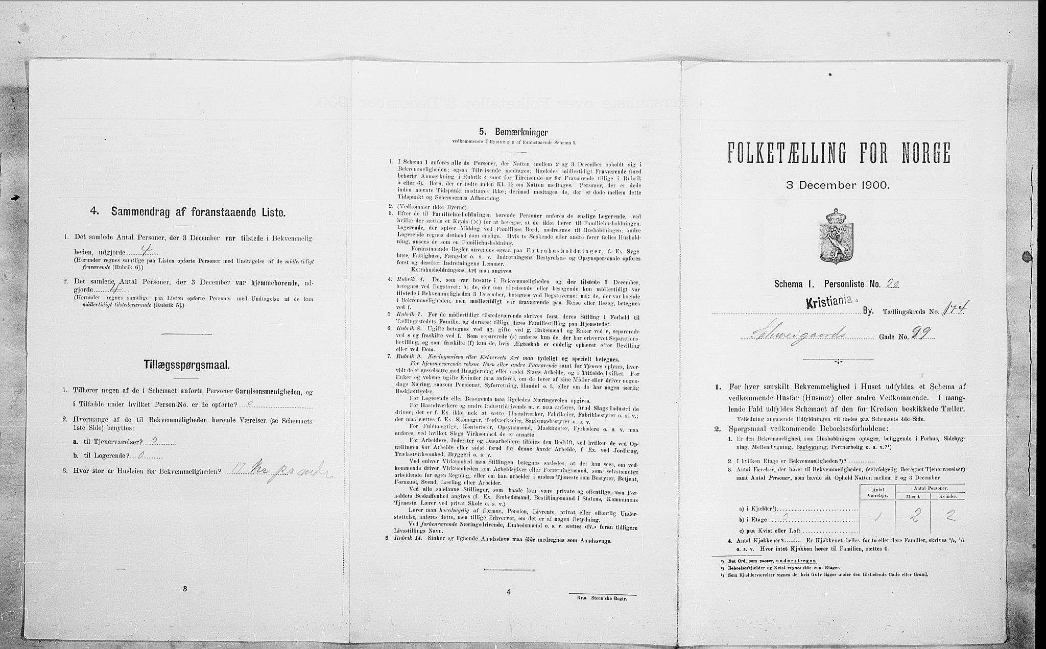 SAO, Folketelling 1900 for 0301 Kristiania kjøpstad, 1900, s. 82385