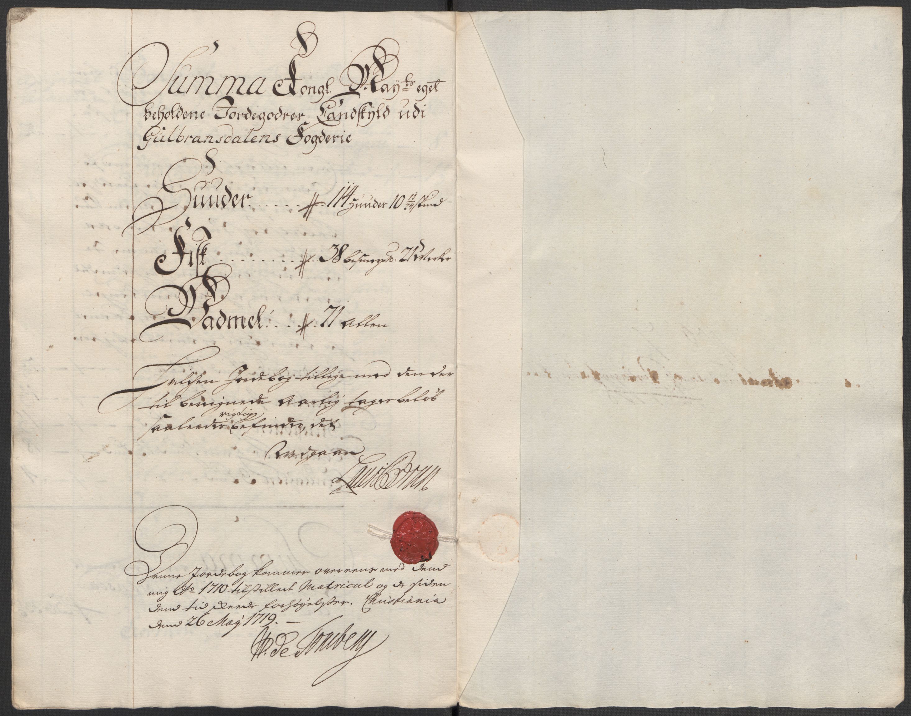 Rentekammeret inntil 1814, Reviderte regnskaper, Fogderegnskap, AV/RA-EA-4092/R17/L1188: Fogderegnskap Gudbrandsdal, 1718, s. 73