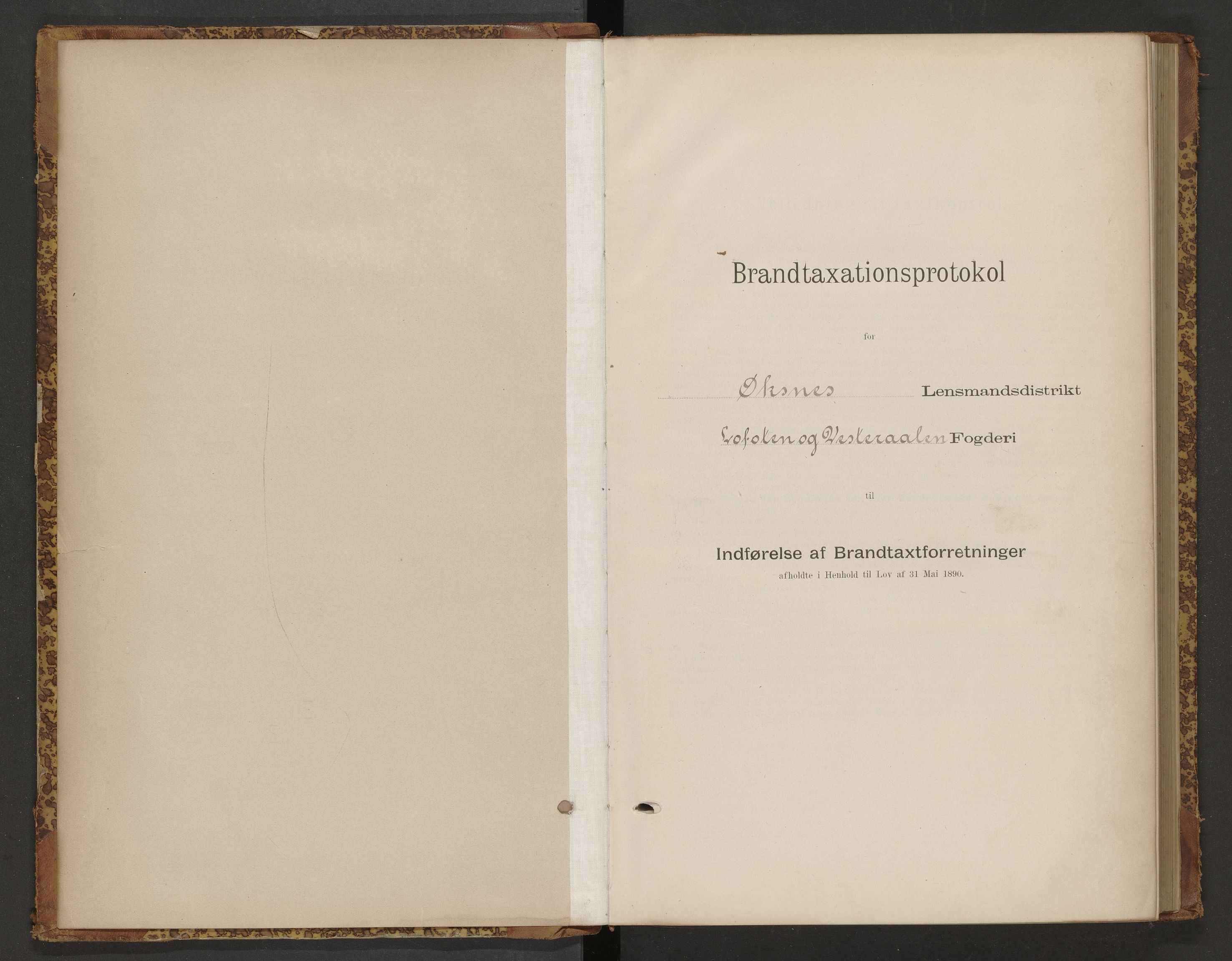 Norges Brannkasse Øksnes, SAT/A-5589/Fb/L0001: Branntakstprotokoll, 1894-1913