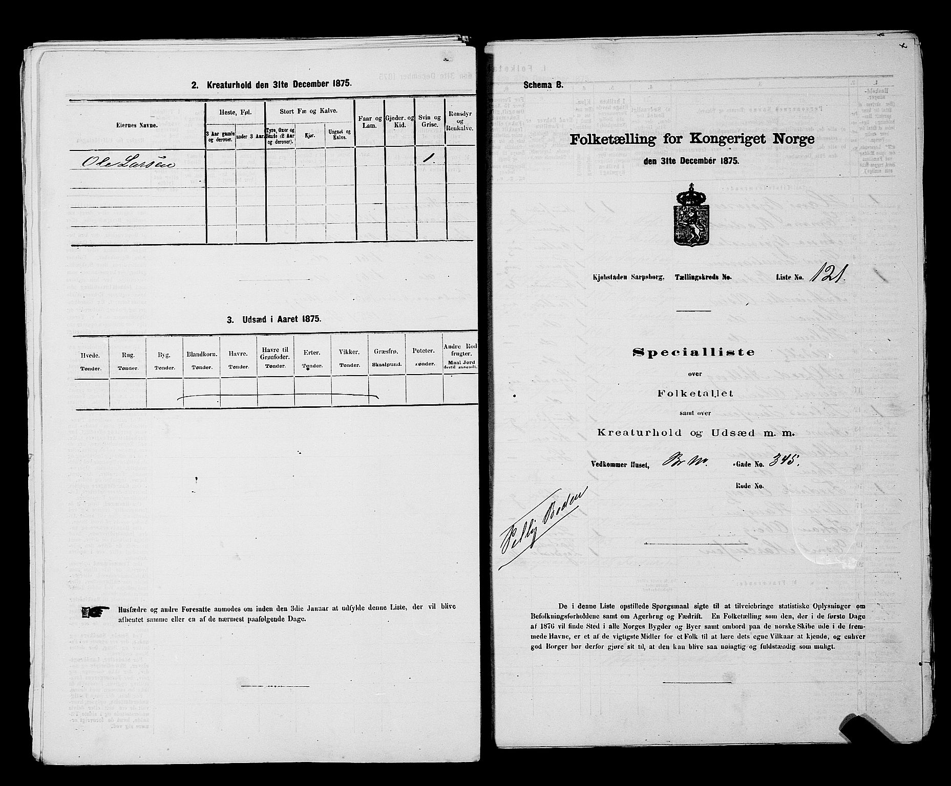 RA, Folketelling 1875 for 0102P Sarpsborg prestegjeld, 1875, s. 279