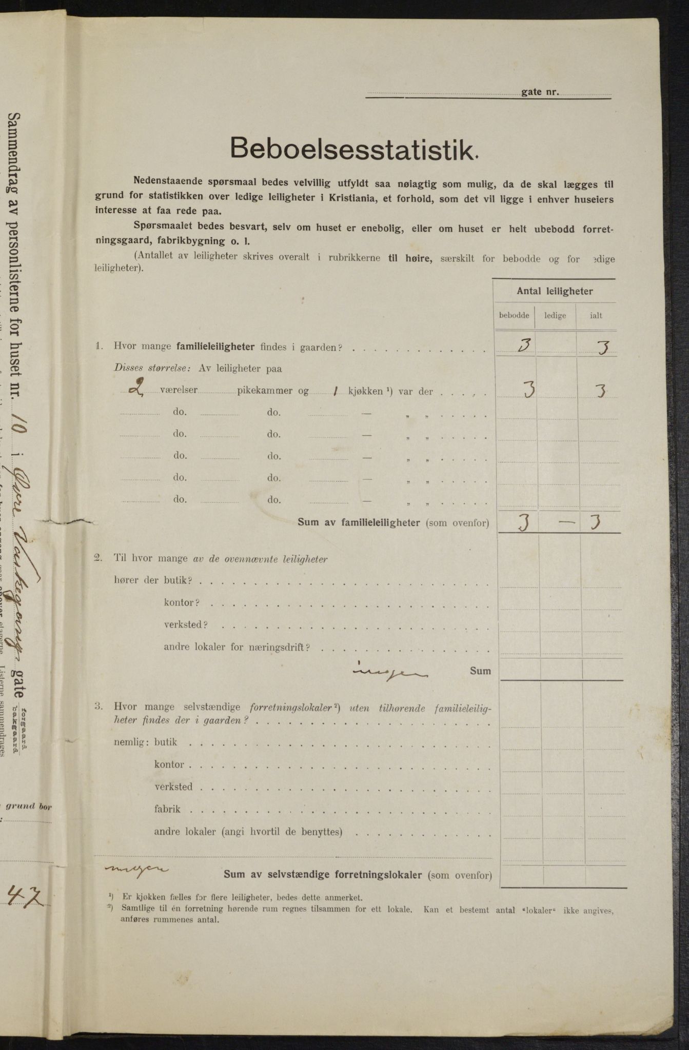 OBA, Kommunal folketelling 1.2.1914 for Kristiania, 1914, s. 131096