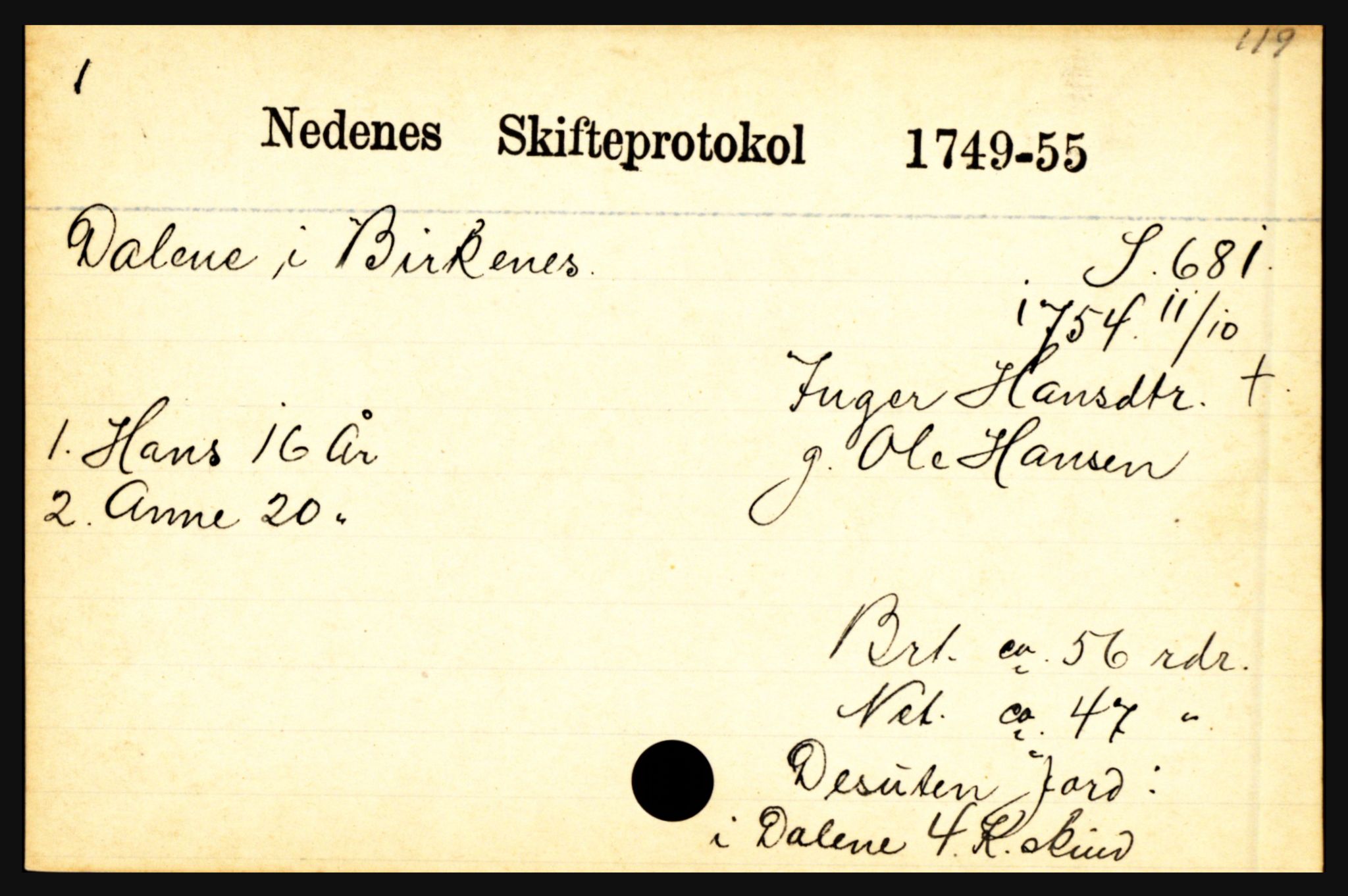 Nedenes sorenskriveri før 1824, AV/SAK-1221-0007/H, s. 5195