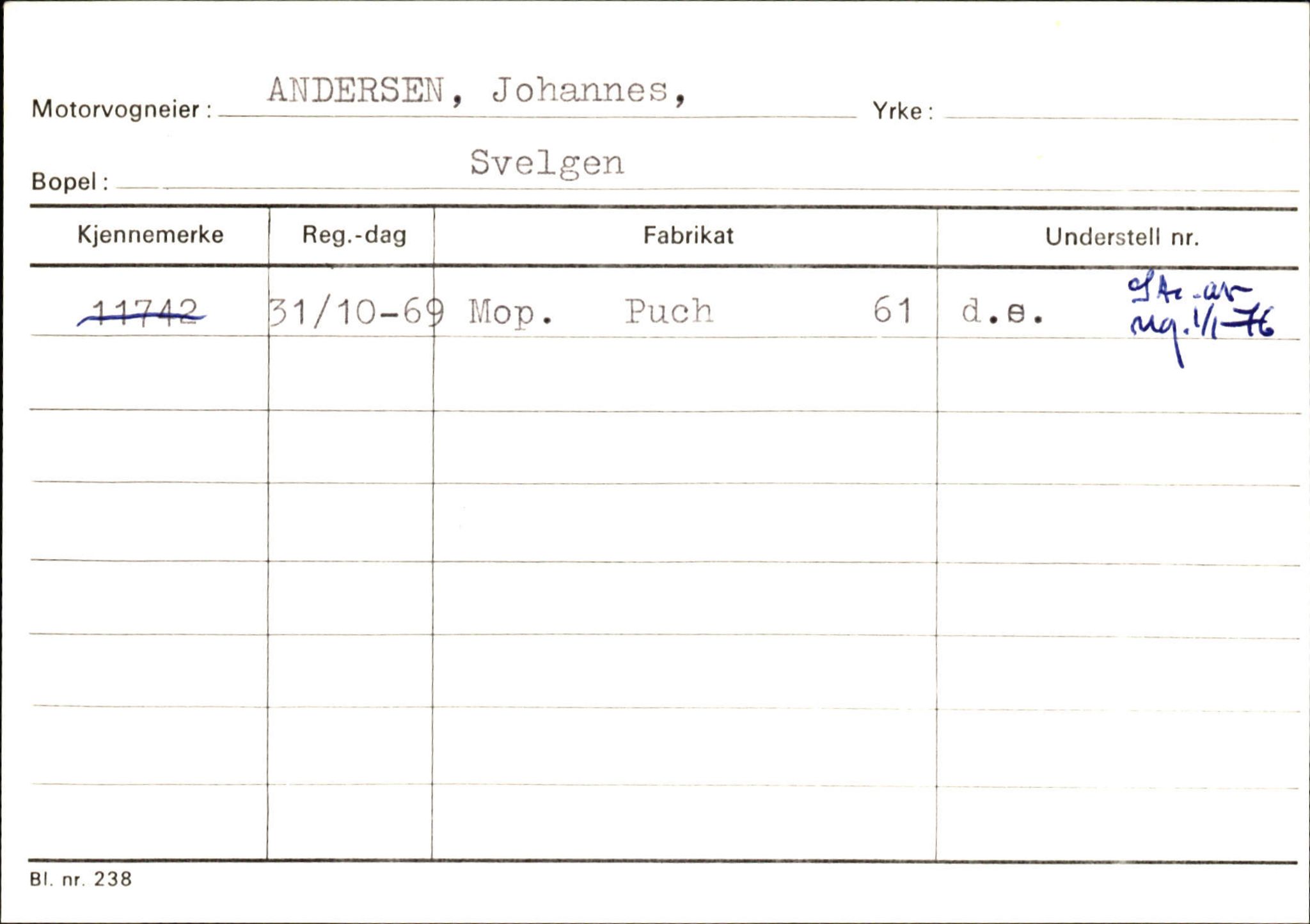 Statens vegvesen, Sogn og Fjordane vegkontor, AV/SAB-A-5301/4/F/L0133: Eigarregister Bremanger A-Å. Gaular A-H, 1945-1975, s. 15