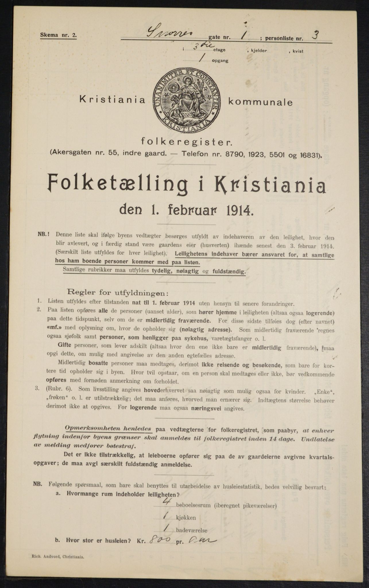 OBA, Kommunal folketelling 1.2.1914 for Kristiania, 1914, s. 97978