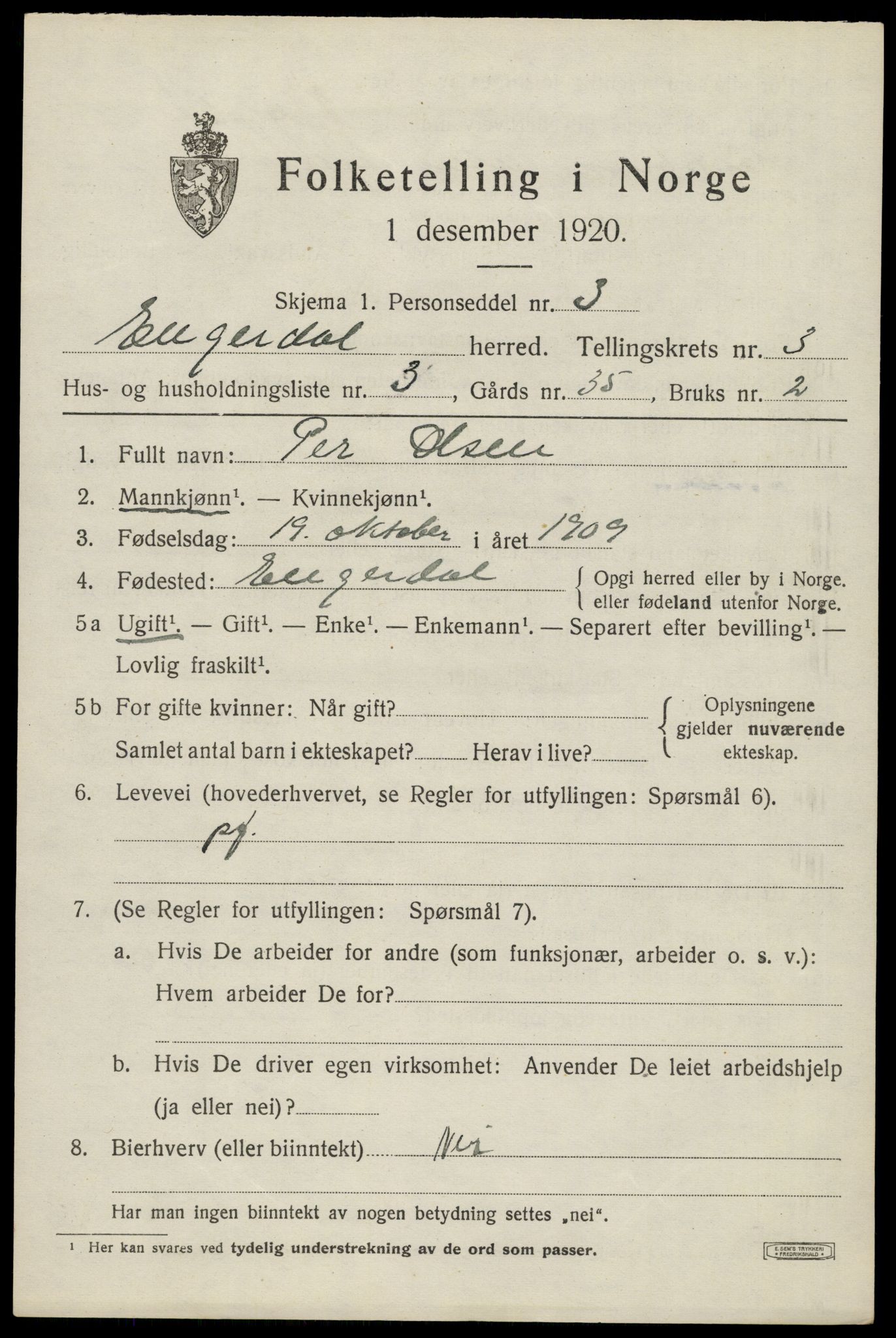 SAH, Folketelling 1920 for 0434 Engerdal herred, 1920, s. 1543