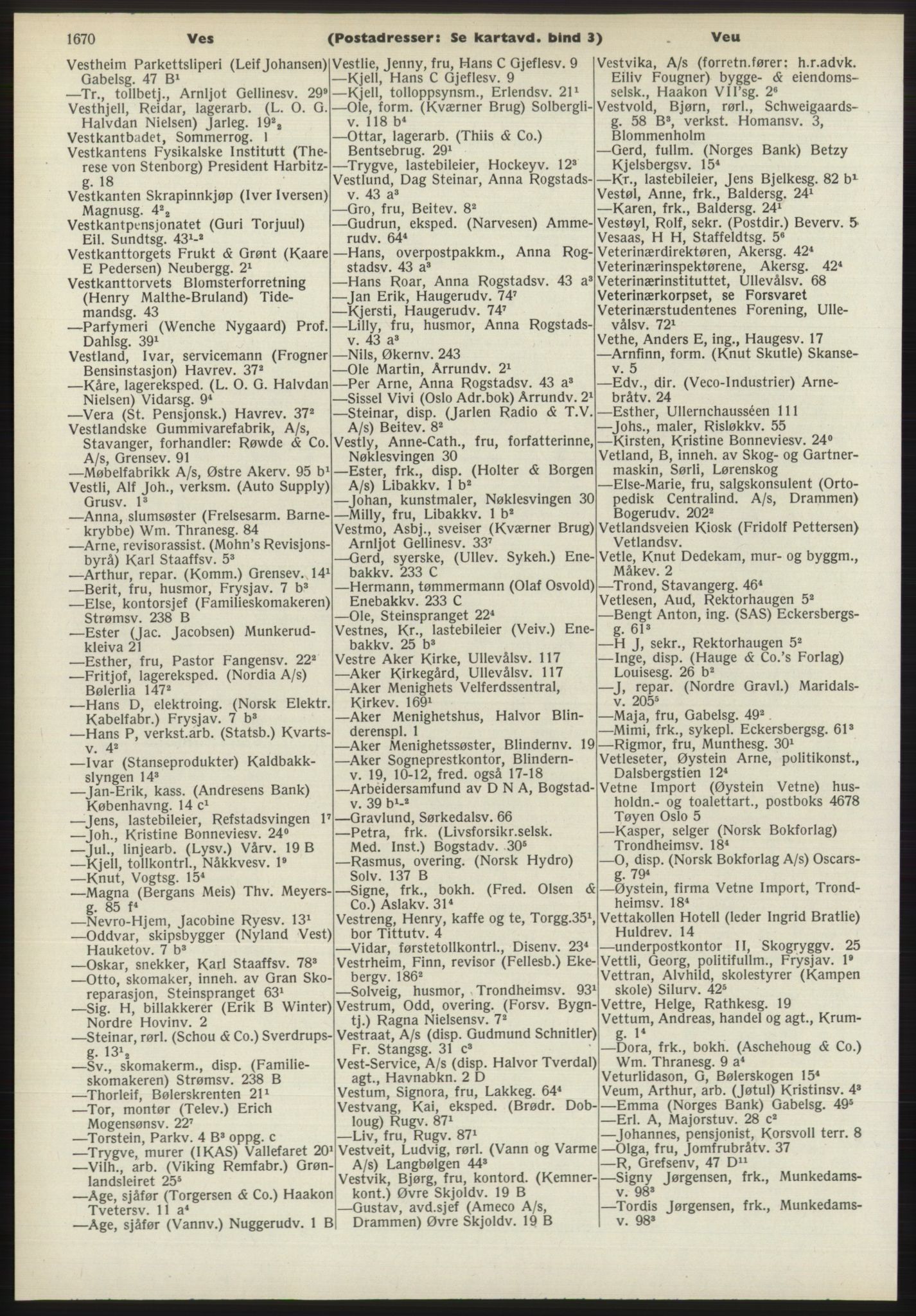 Kristiania/Oslo adressebok, PUBL/-, 1970-1971, s. 1670