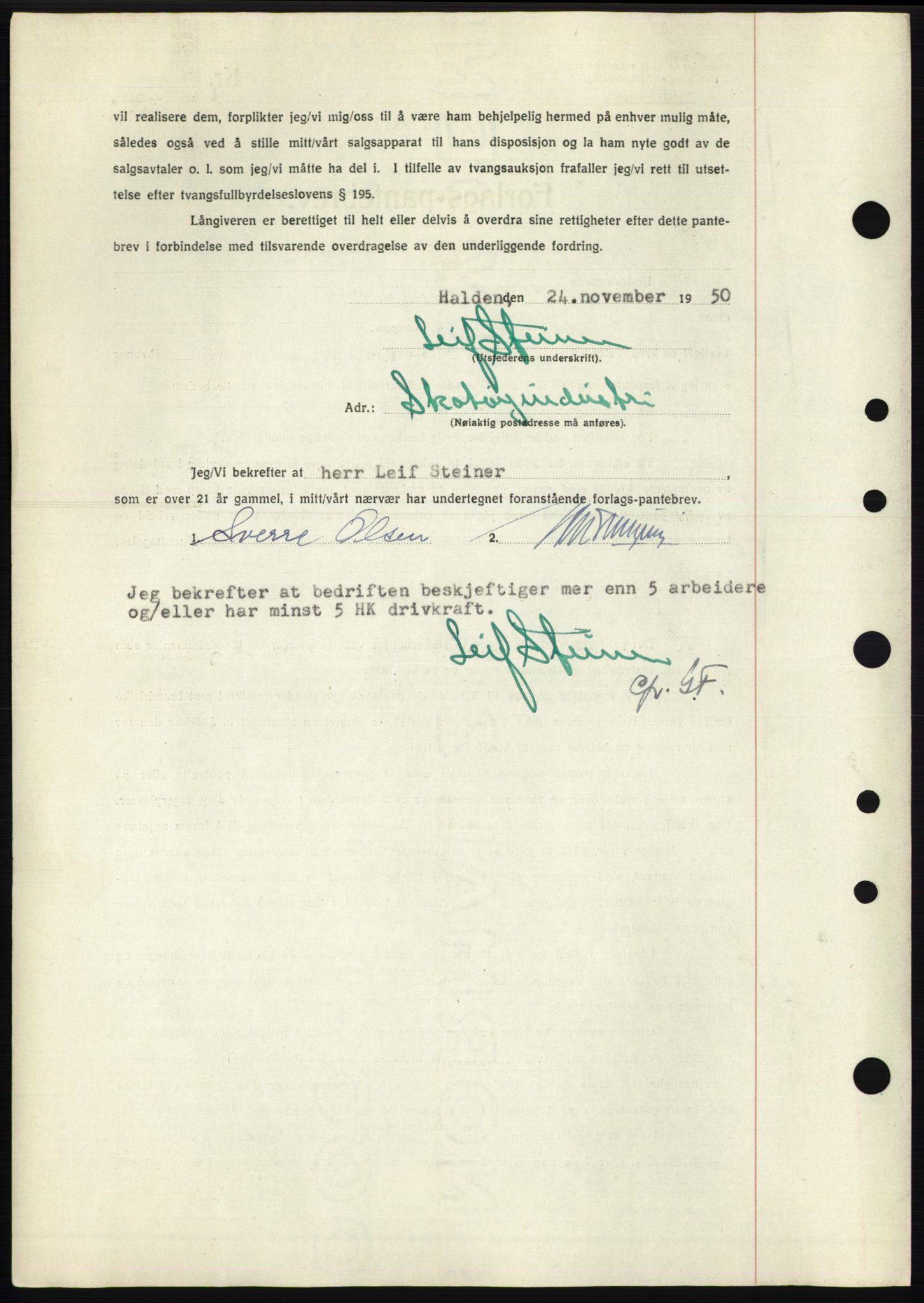 Idd og Marker sorenskriveri, AV/SAO-A-10283/G/Gb/Gbc/L0005: Pantebok nr. B16-20, 1950-1950, Tingl.dato: 12.12.1950