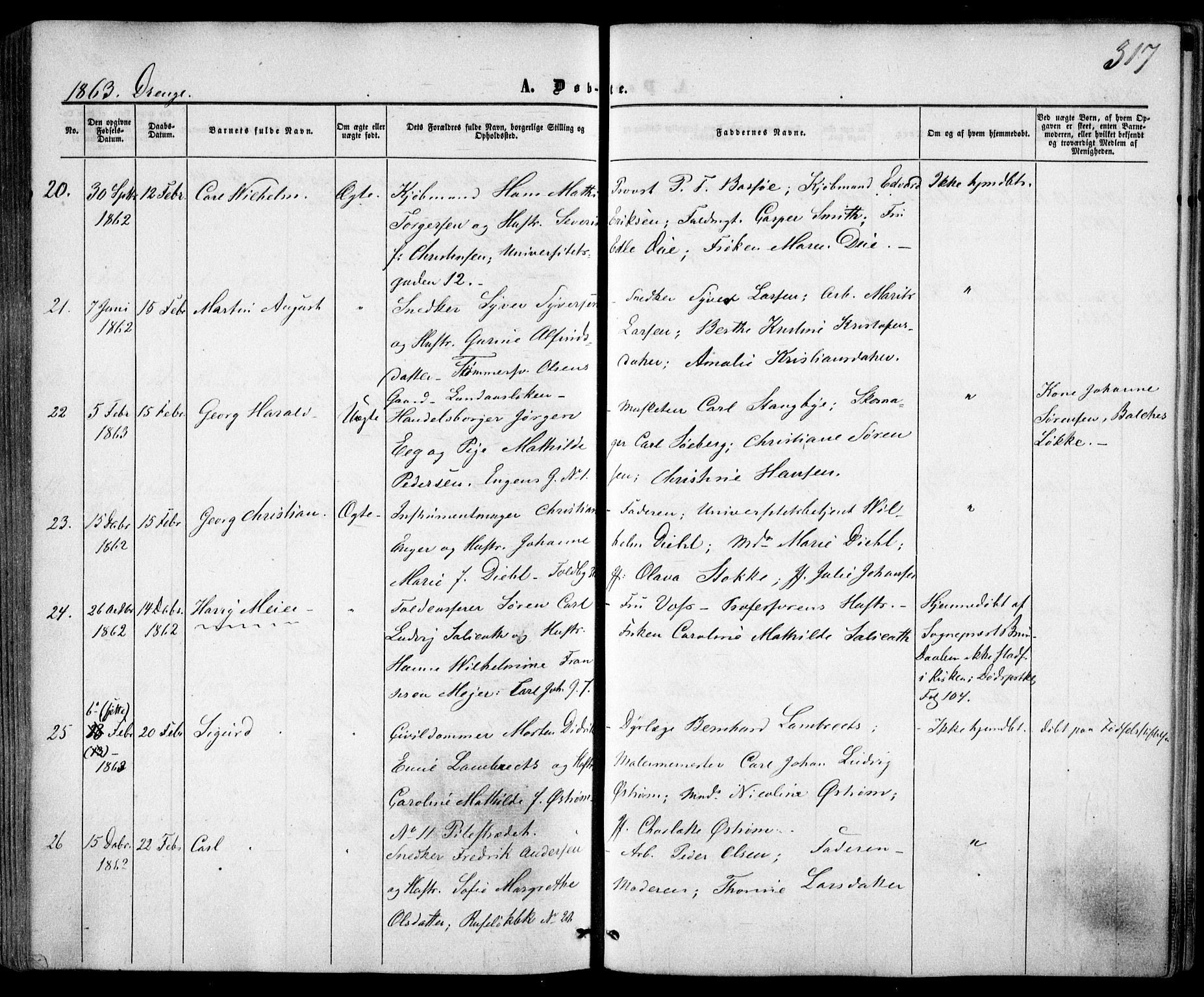 Trefoldighet prestekontor Kirkebøker, AV/SAO-A-10882/F/Fa/L0001: Ministerialbok nr. I 1, 1858-1863, s. 317