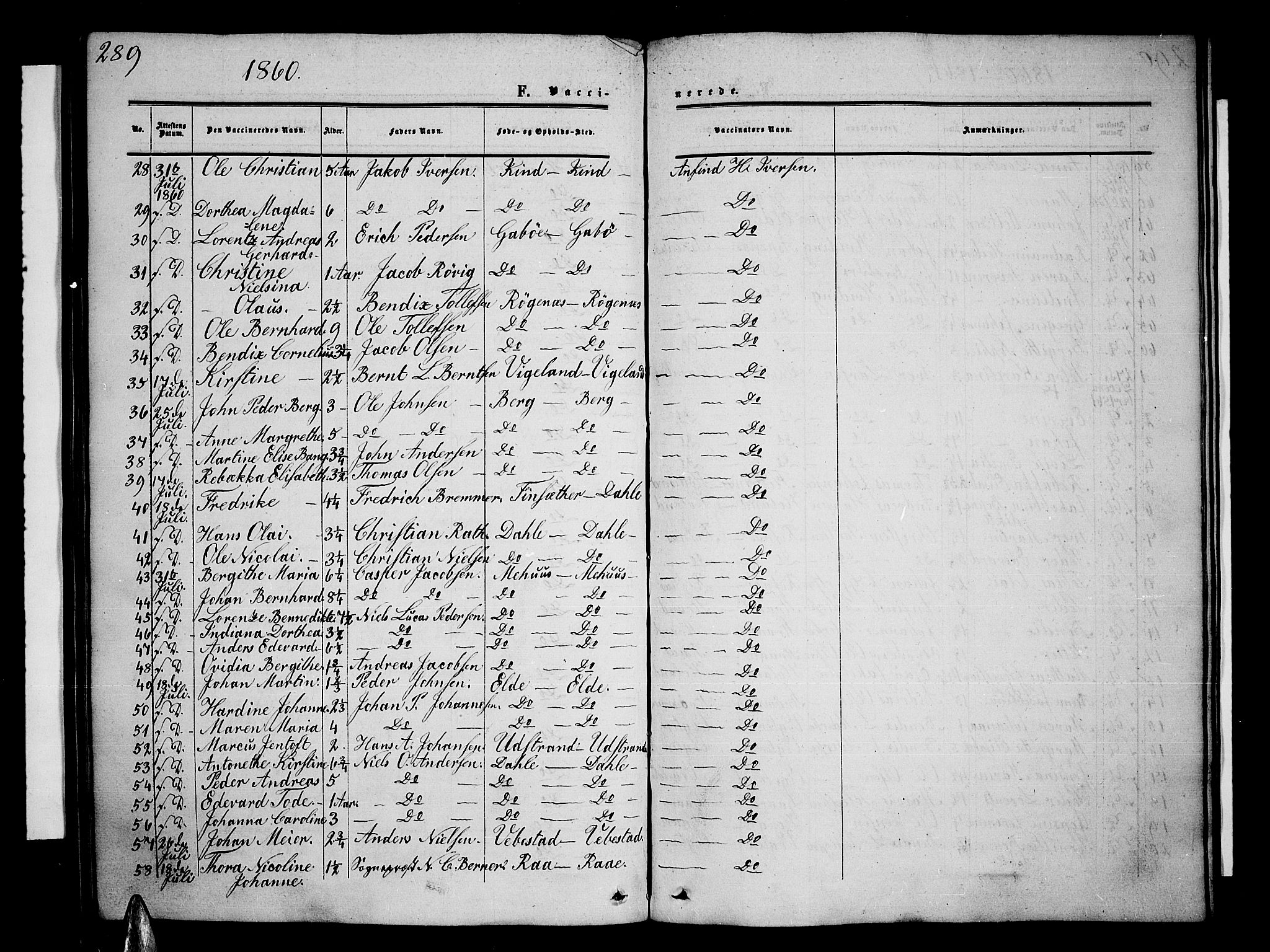 Kvæfjord sokneprestkontor, AV/SATØ-S-1323/G/Ga/Gab/L0003klokker: Klokkerbok nr. 3, 1856-1870, s. 289