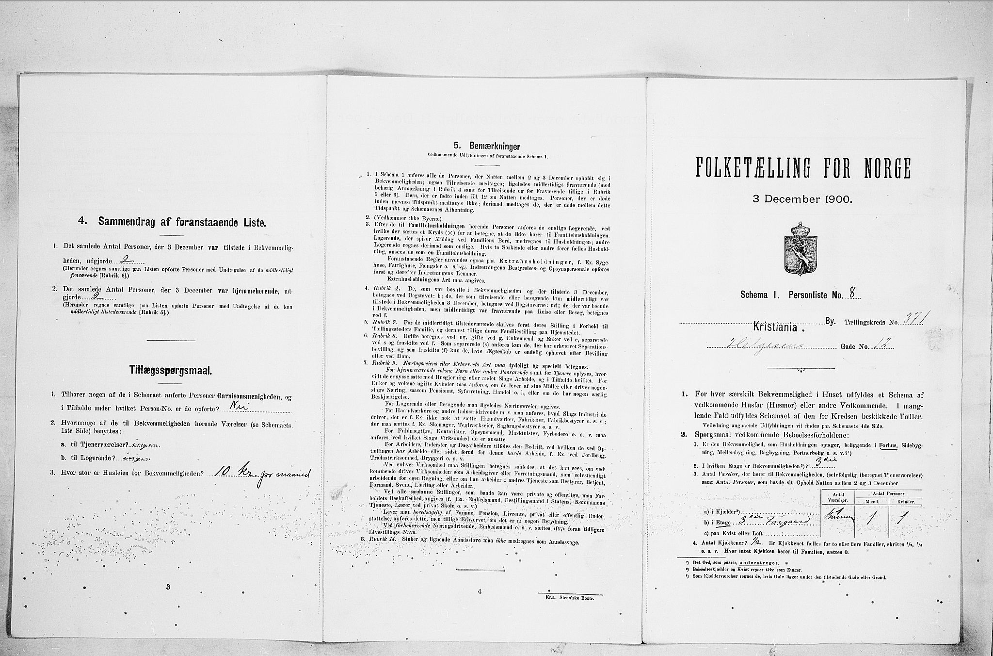 SAO, Folketelling 1900 for 0301 Kristiania kjøpstad, 1900, s. 35537