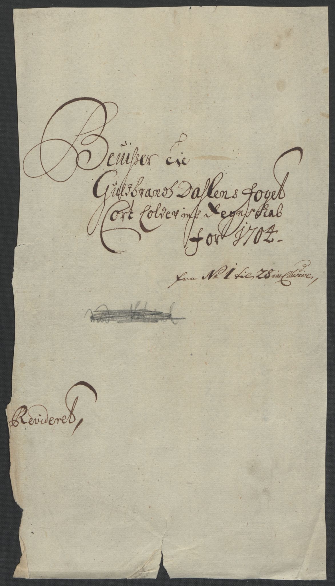 Rentekammeret inntil 1814, Reviderte regnskaper, Fogderegnskap, RA/EA-4092/R17/L1177: Fogderegnskap Gudbrandsdal, 1704, s. 26