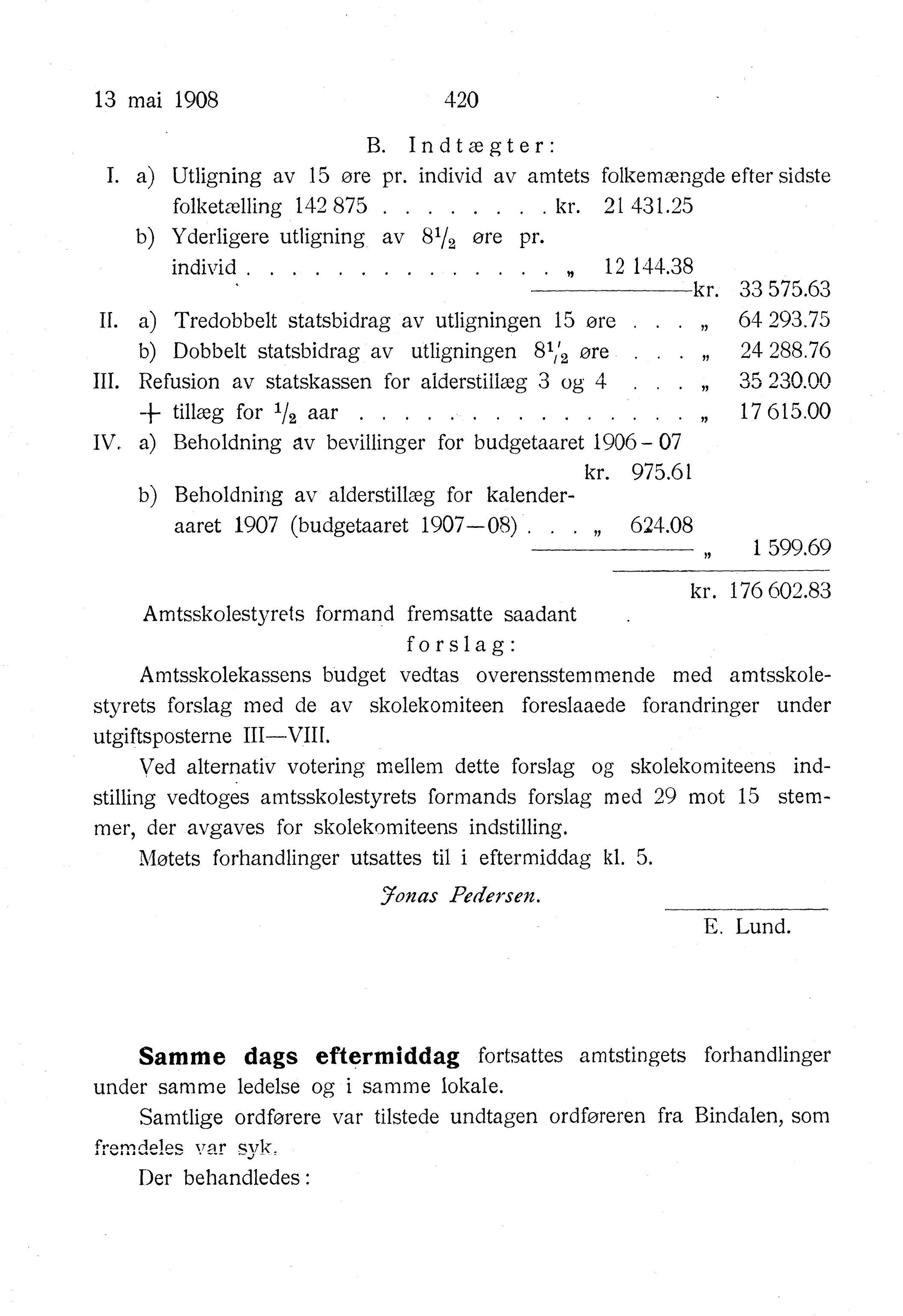 Nordland Fylkeskommune. Fylkestinget, AIN/NFK-17/176/A/Ac/L0031: Fylkestingsforhandlinger 1908, 1908