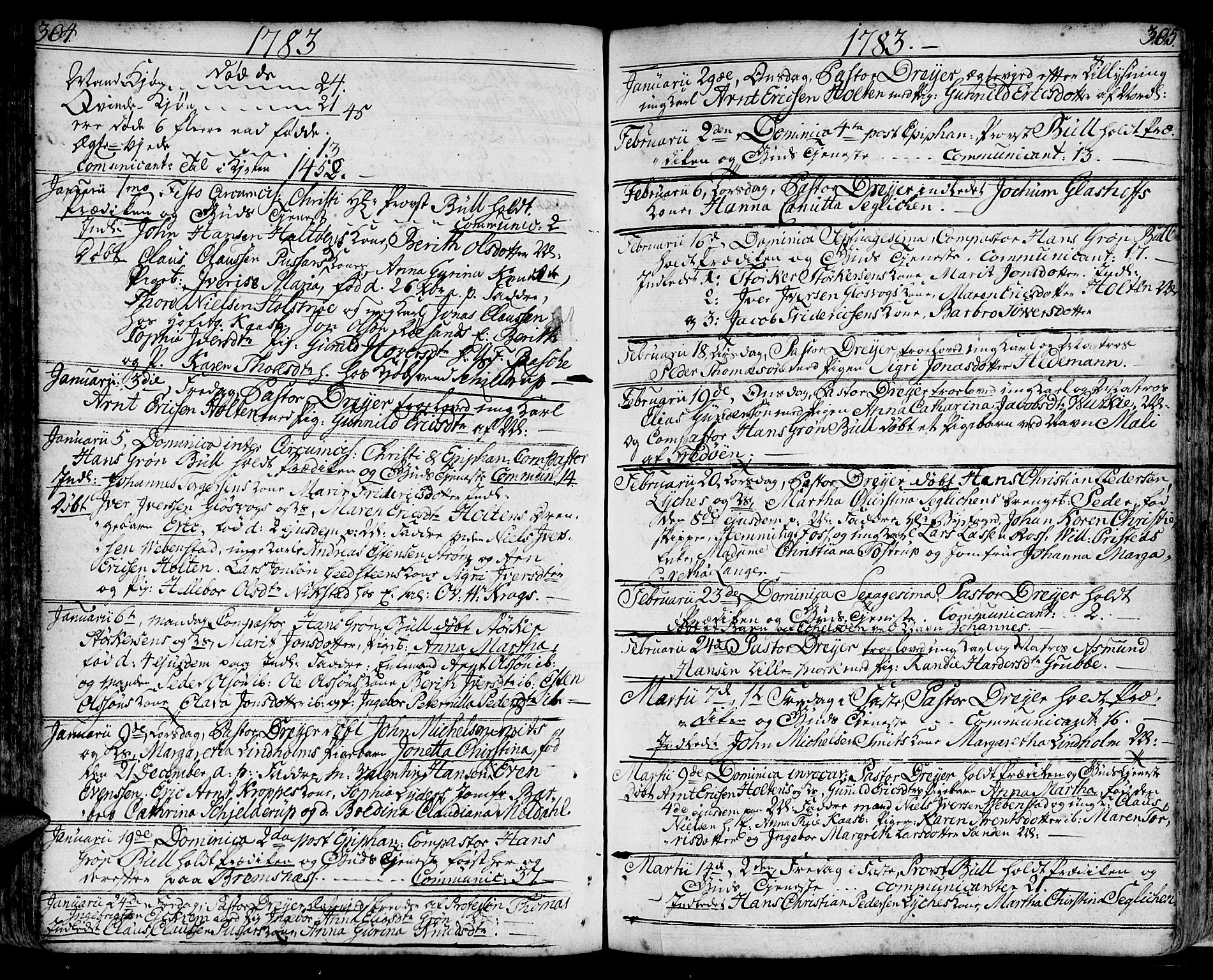 Ministerialprotokoller, klokkerbøker og fødselsregistre - Møre og Romsdal, AV/SAT-A-1454/572/L0840: Ministerialbok nr. 572A03, 1754-1784, s. 304-305