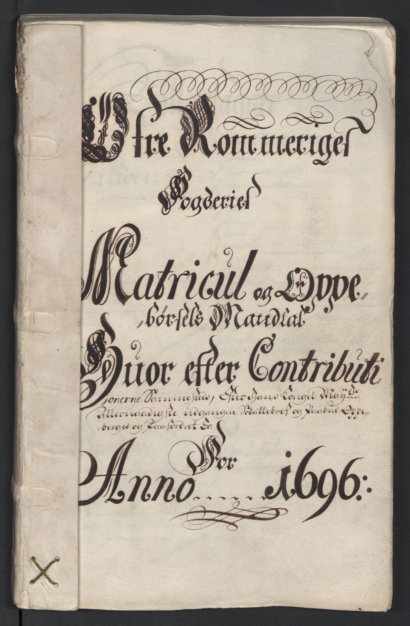 Rentekammeret inntil 1814, Reviderte regnskaper, Fogderegnskap, RA/EA-4092/R12/L0708: Fogderegnskap Øvre Romerike, 1696, s. 75