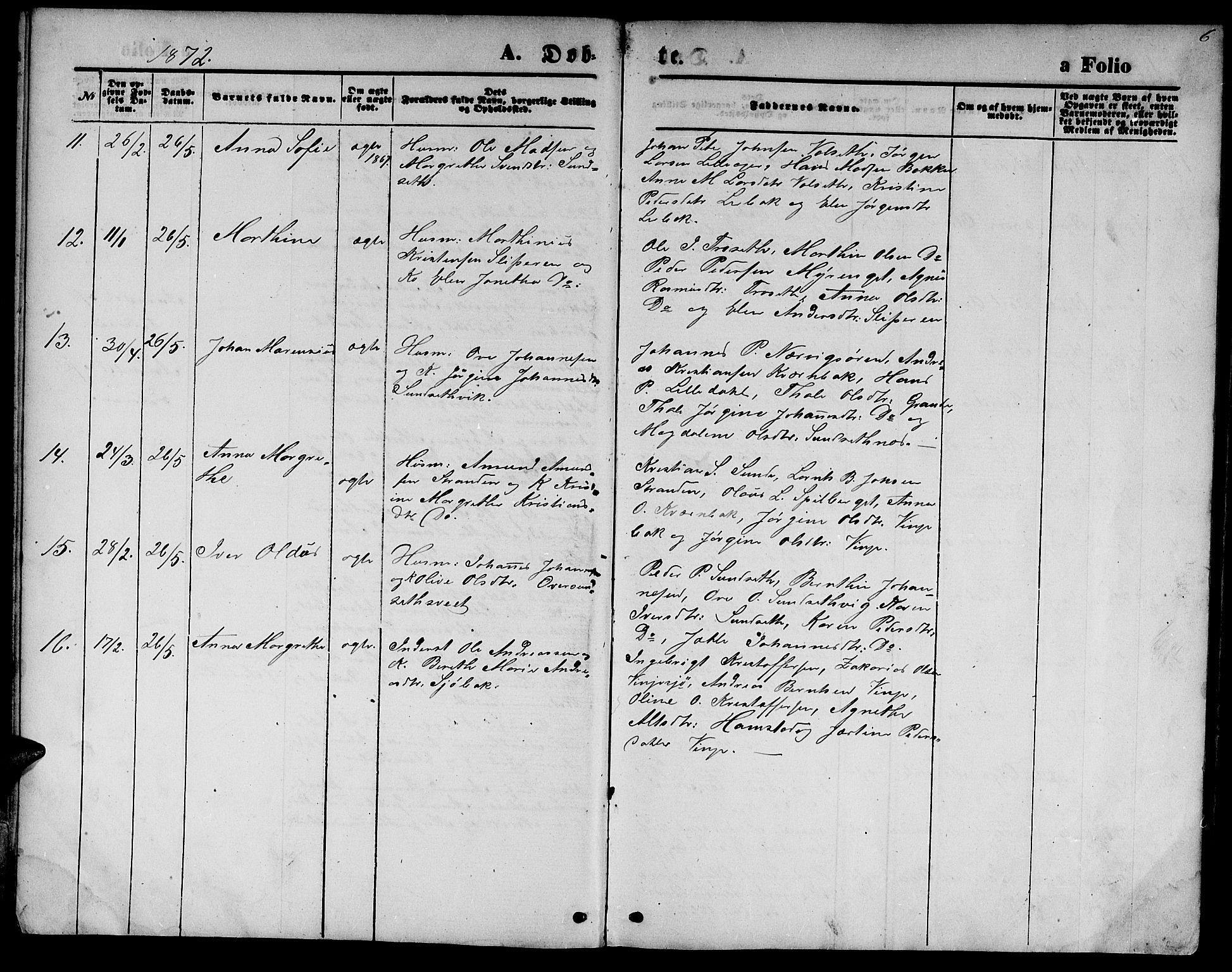 Ministerialprotokoller, klokkerbøker og fødselsregistre - Nord-Trøndelag, SAT/A-1458/733/L0326: Klokkerbok nr. 733C01, 1871-1887, s. 6