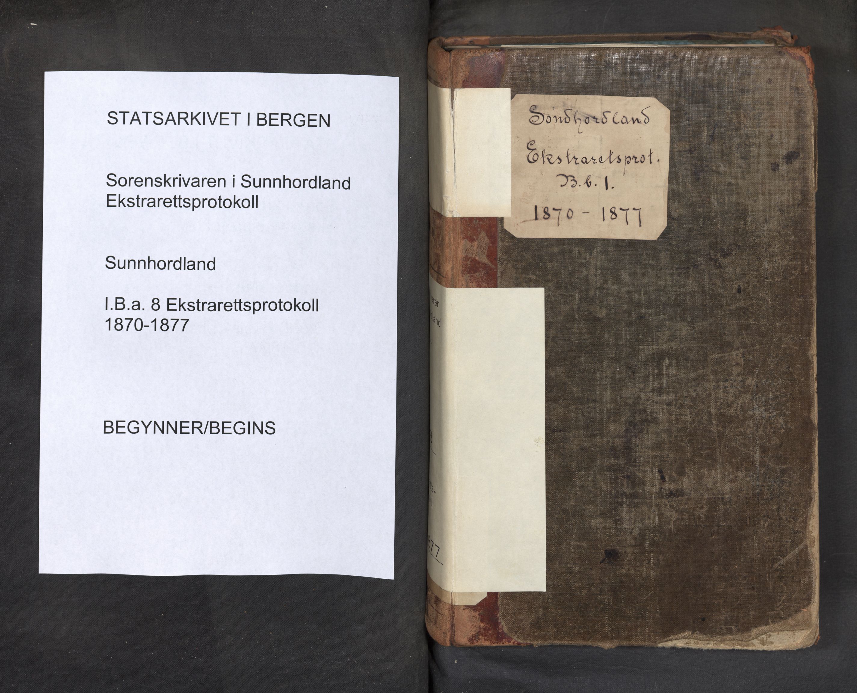 Sunnhordland sorenskrivar, SAB/A-2401/1/F/Fb/Fba/L0008: Ekstrarettsprotokoll, 1870-1877