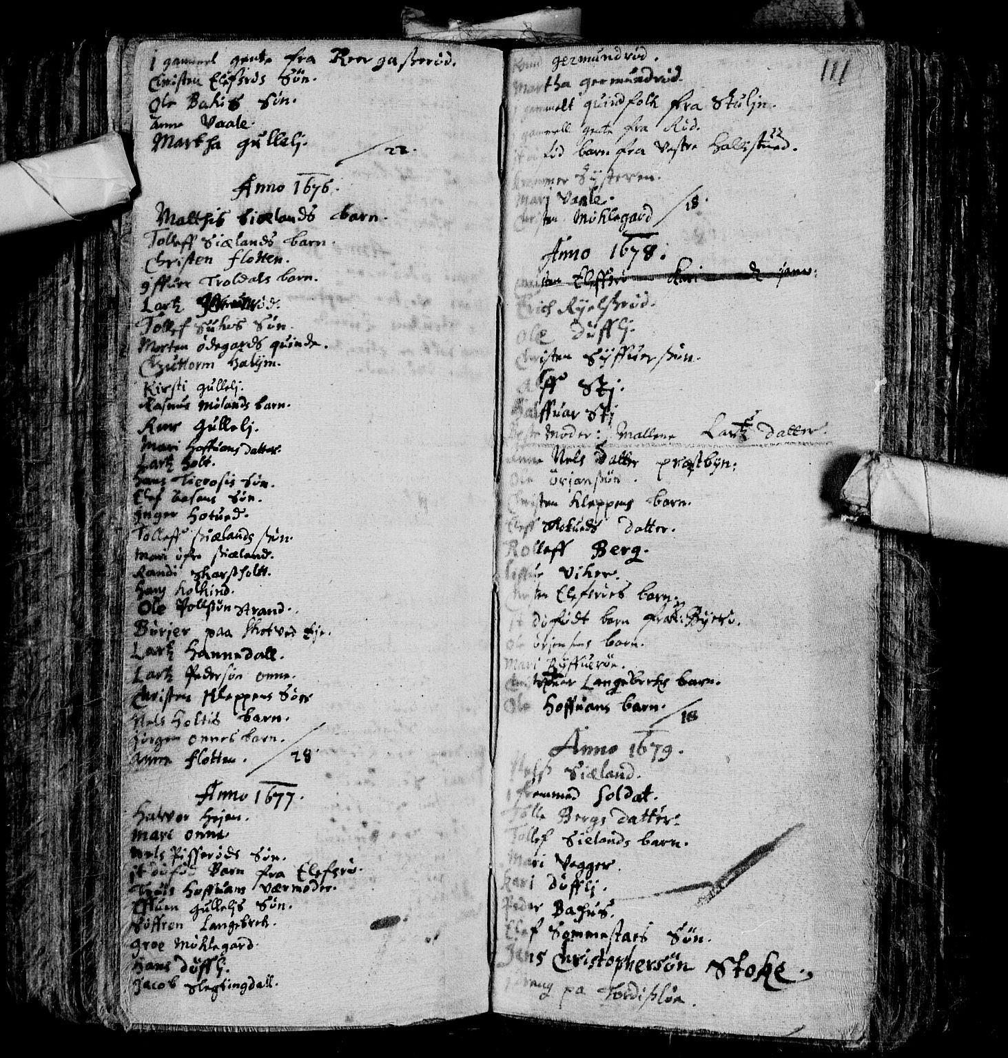 Andebu kirkebøker, AV/SAKO-A-336/F/Fa/L0001: Ministerialbok nr. I 1 /1, 1623-1738, s. 111