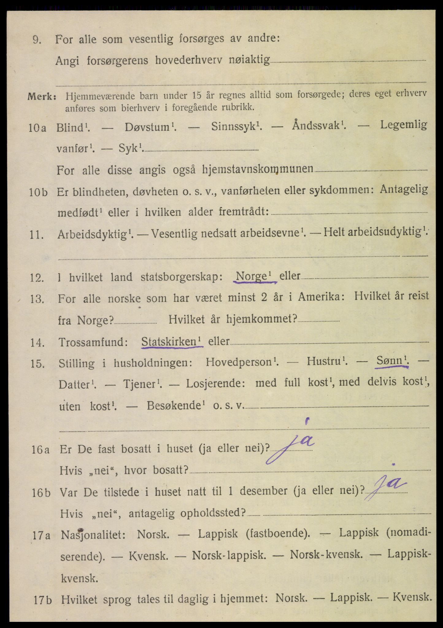 SAT, Folketelling 1920 for 1819 Nordvik herred, 1920, s. 1255