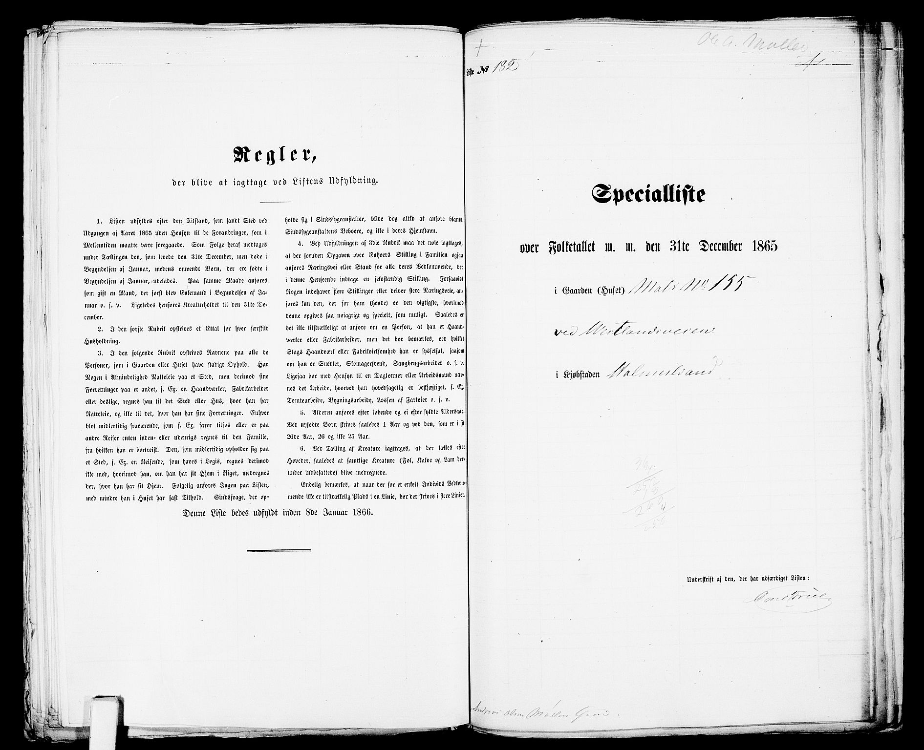 RA, Folketelling 1865 for 0702B Botne prestegjeld, Holmestrand kjøpstad, 1865, s. 373