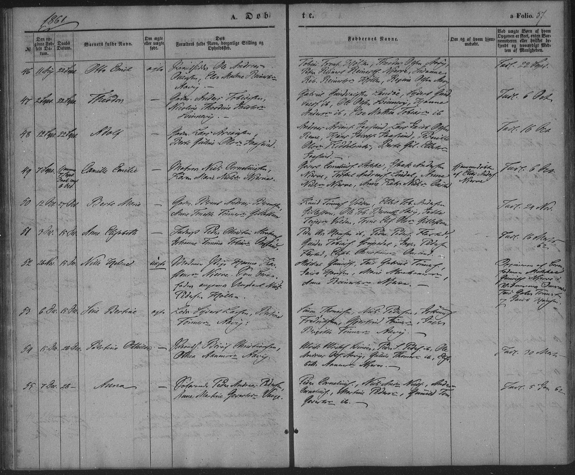 Sør-Audnedal sokneprestkontor, AV/SAK-1111-0039/F/Fa/Faa/L0002: Ministerialbok nr. A 2, 1848-1867, s. 57