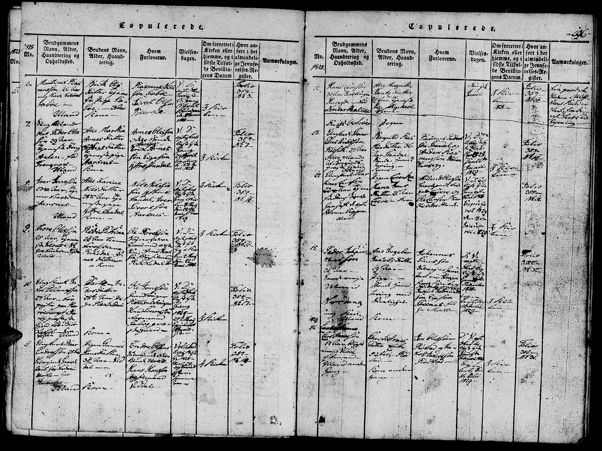 Ministerialprotokoller, klokkerbøker og fødselsregistre - Møre og Romsdal, SAT/A-1454/515/L0207: Ministerialbok nr. 515A03, 1819-1829, s. 196