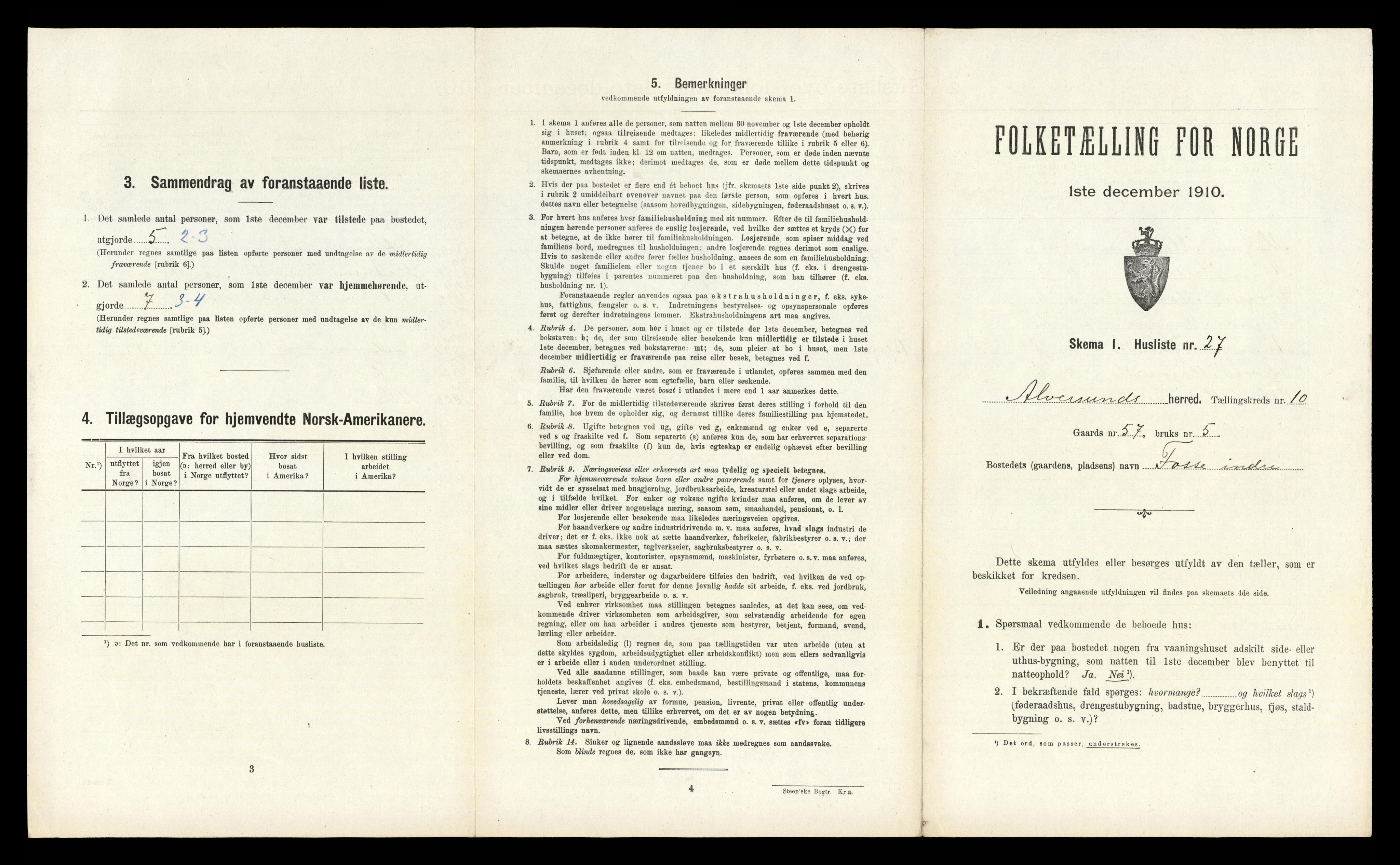 RA, Folketelling 1910 for 1257 Alversund herred, 1910, s. 814